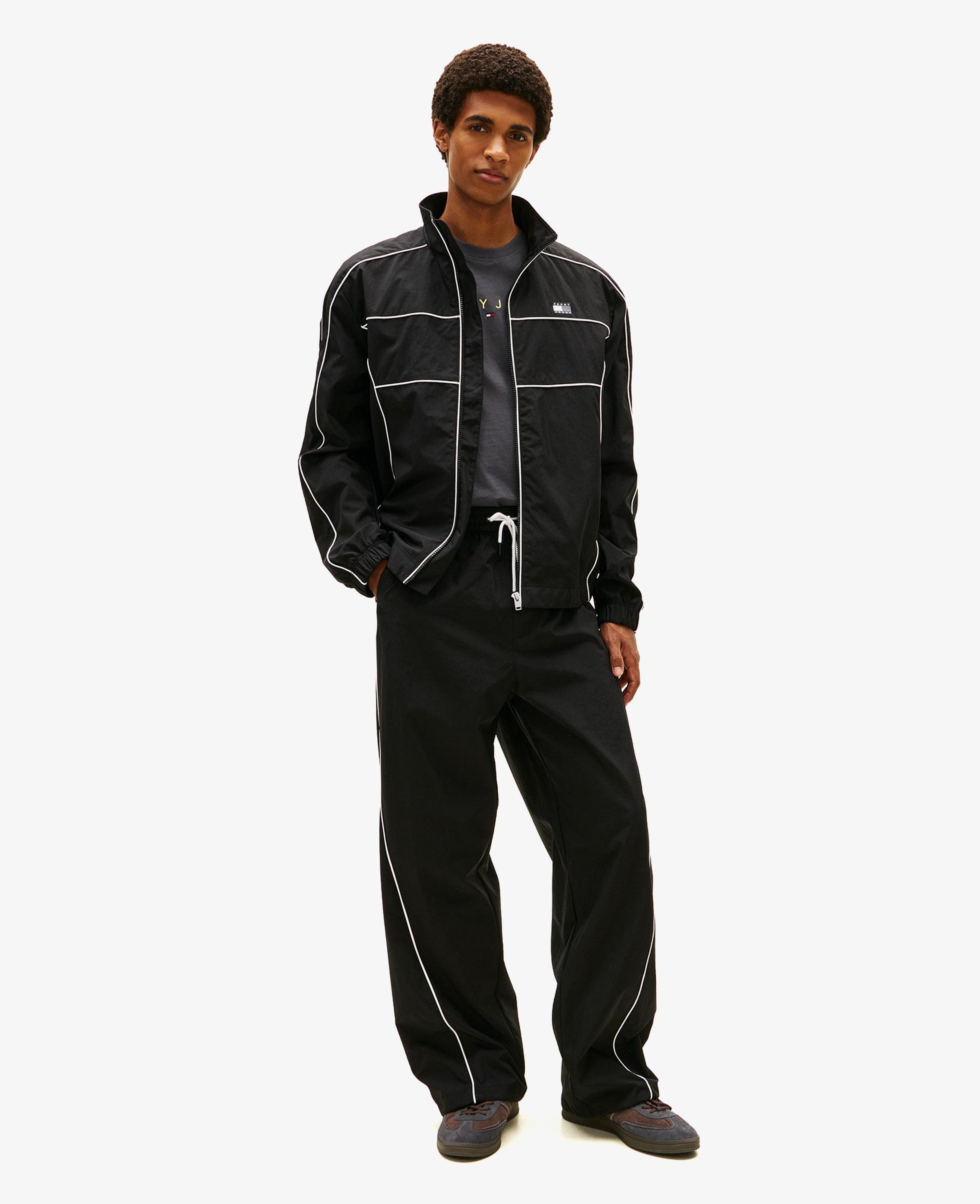 Tommy Hilfiger Theo Parachute Track Erkek Siyah Pantolon