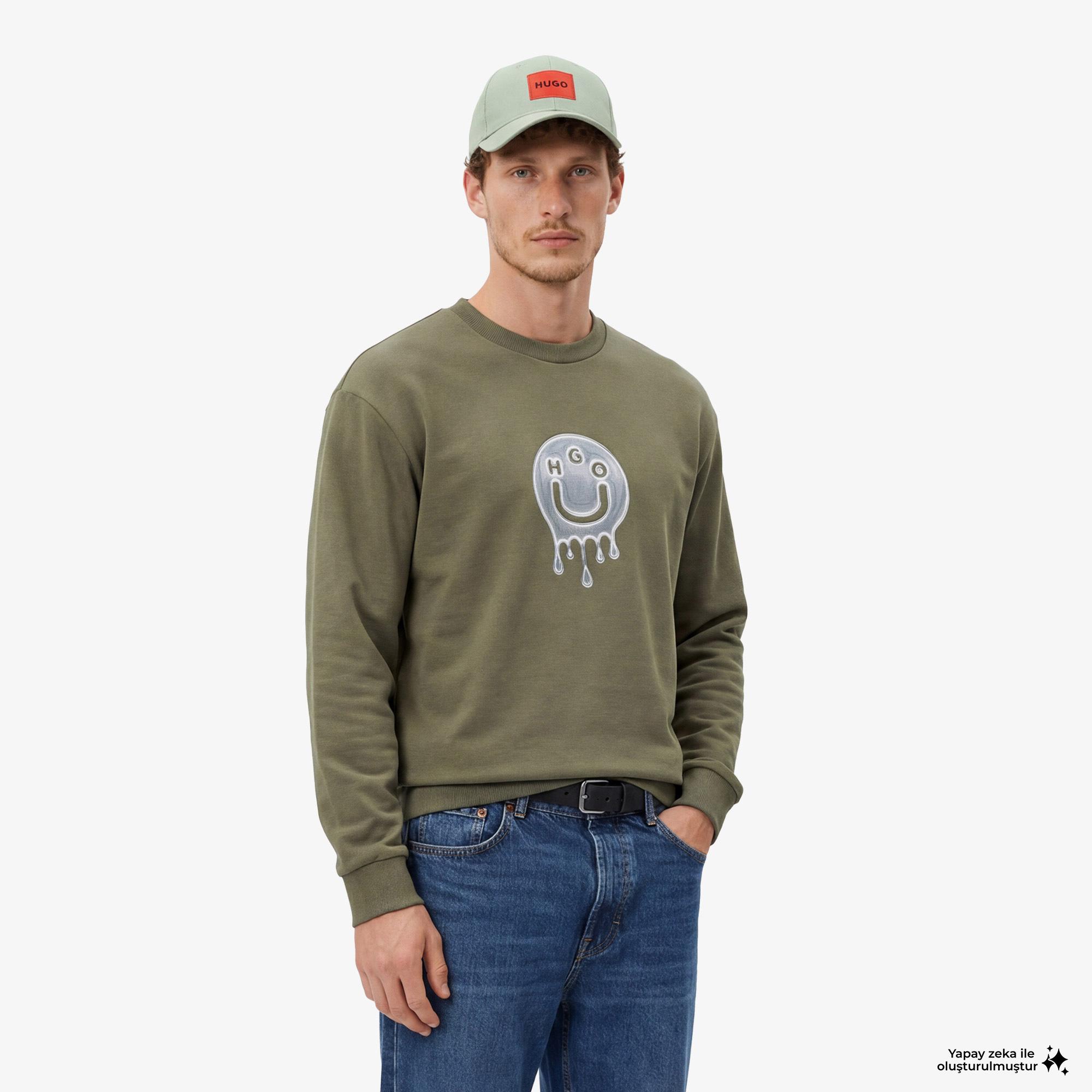 Hugo Newirex Erkek Haki Sweatshirt