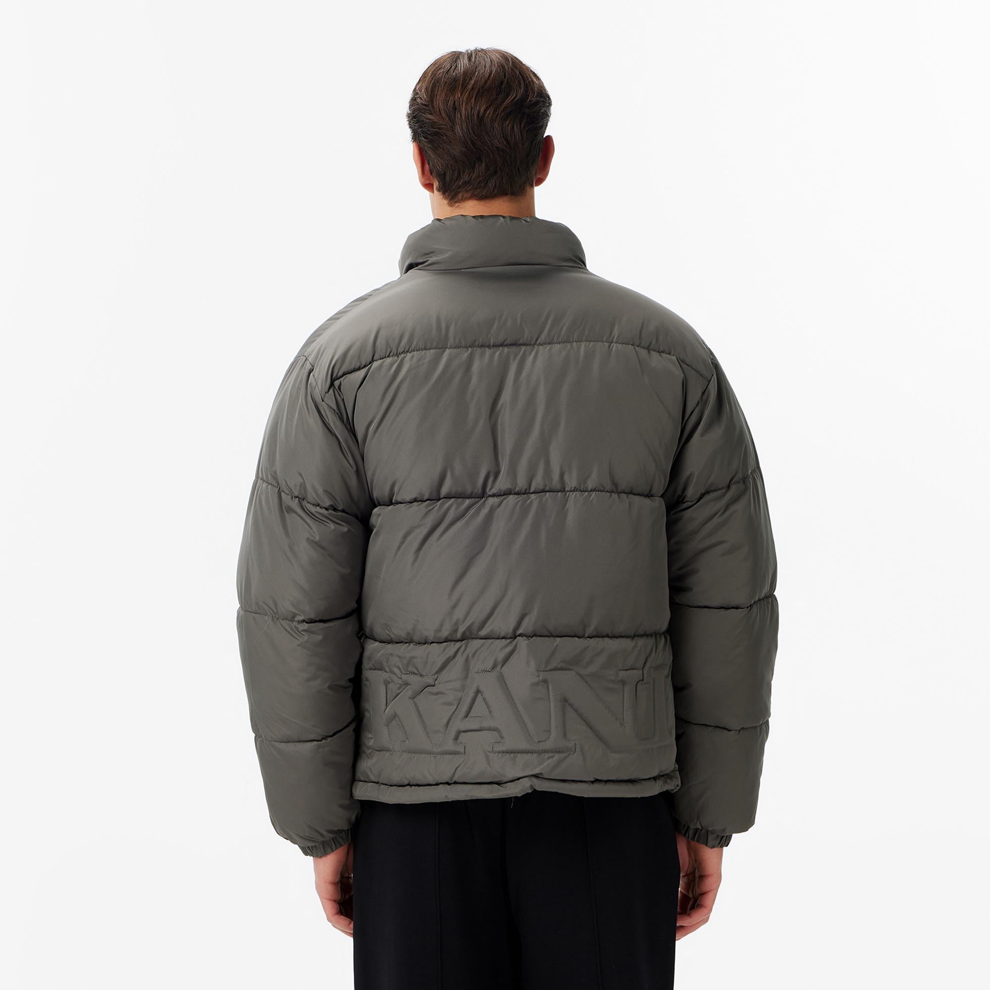 Karl Kani Small Signature Embossed Puffer Erkek Gri Mont