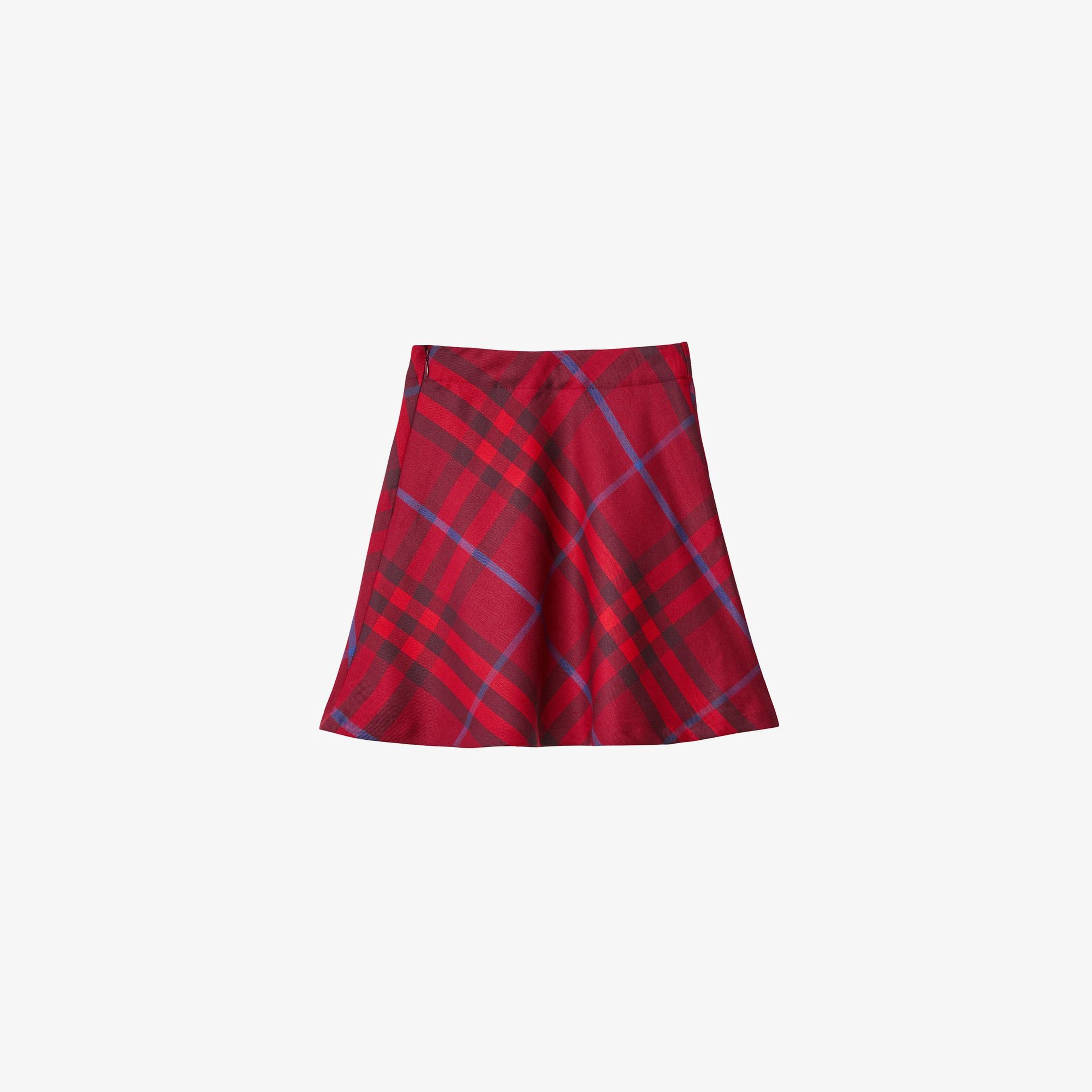 Burberry Çocuk Kırmızı Yün Etek