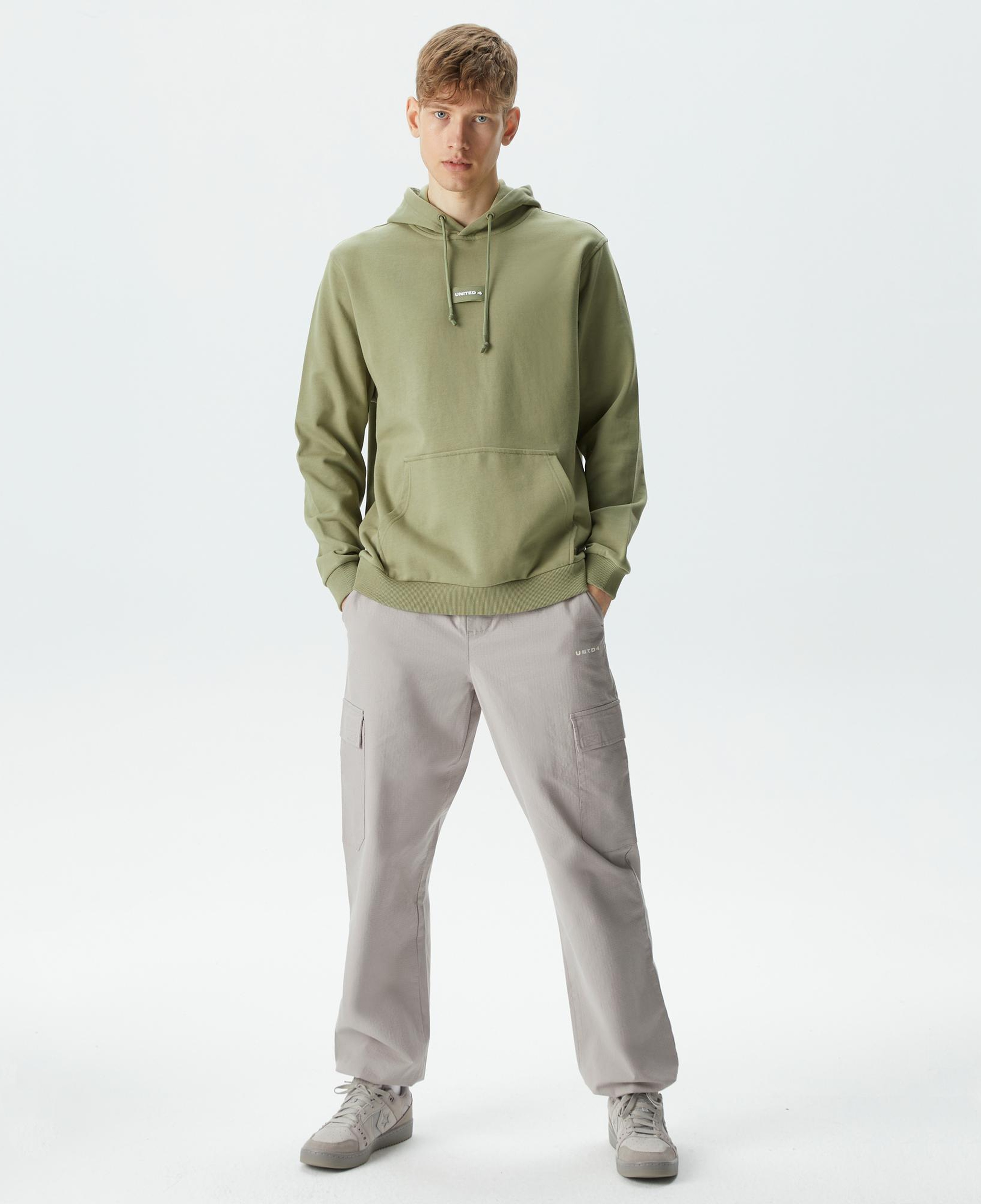 UNITED4 Classic Erkek Haki Hoodie