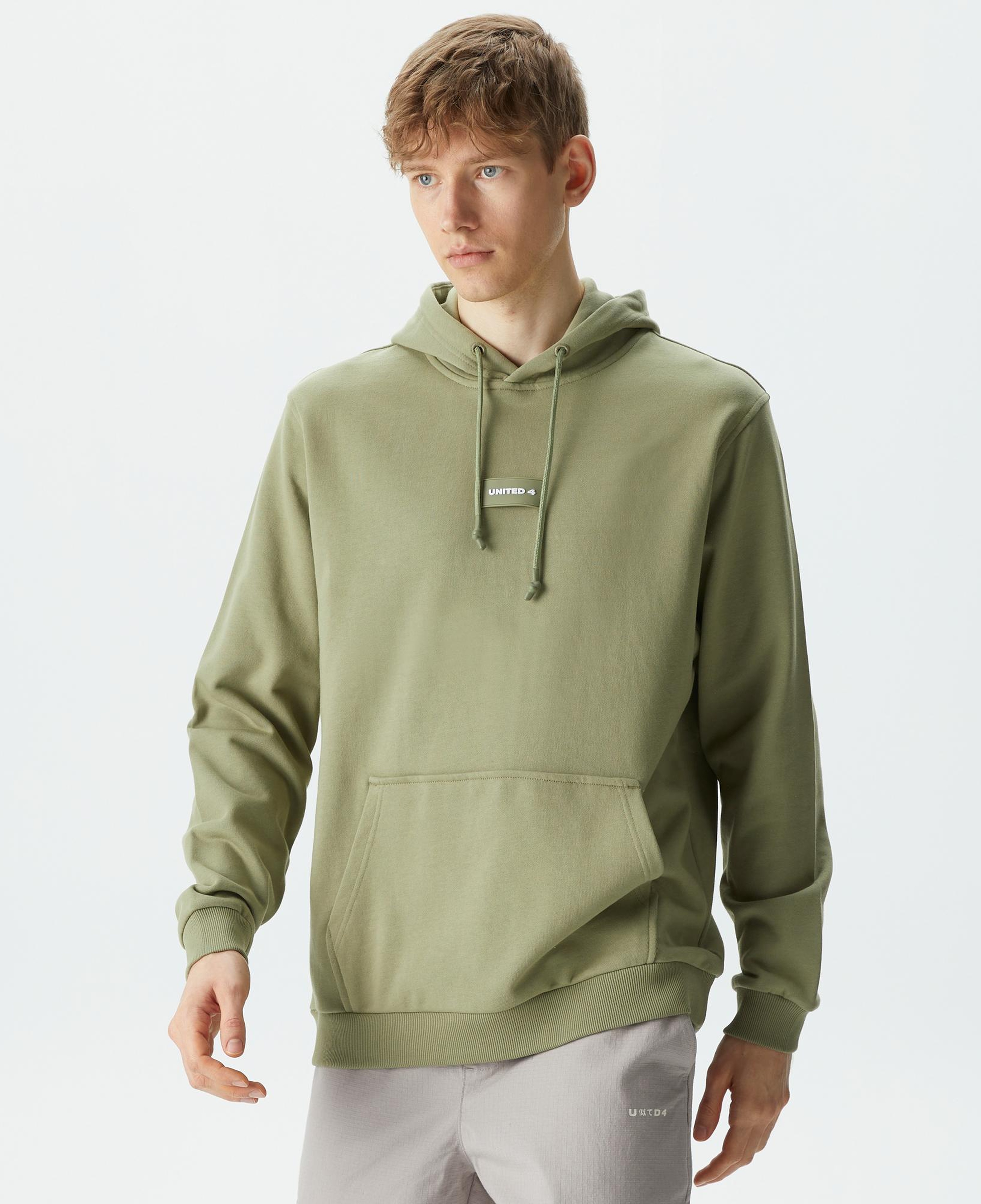 UNITED4 Classic Erkek Haki Hoodie