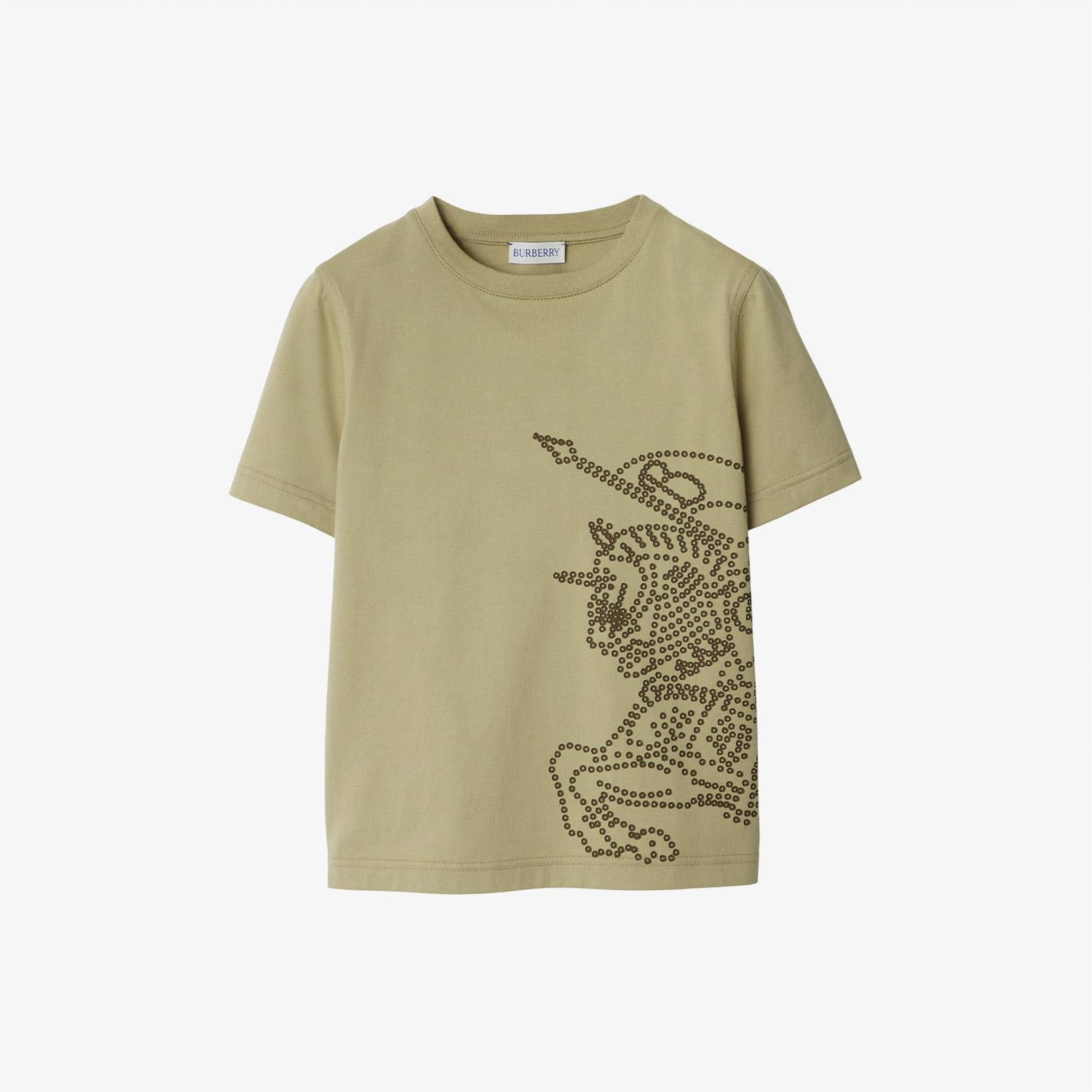 Burberry Çocuk Haki Pamuk T-Shirt