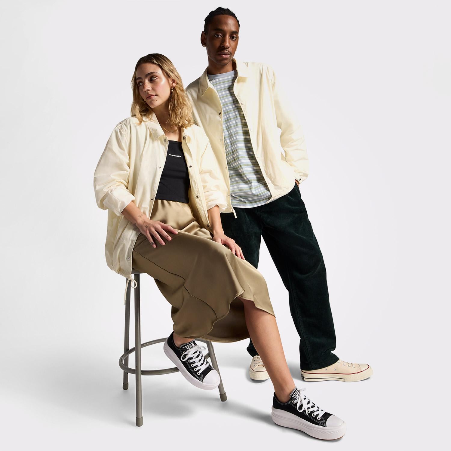 Converse Go-To Andover Unisex Krem Antrenör Ceketi