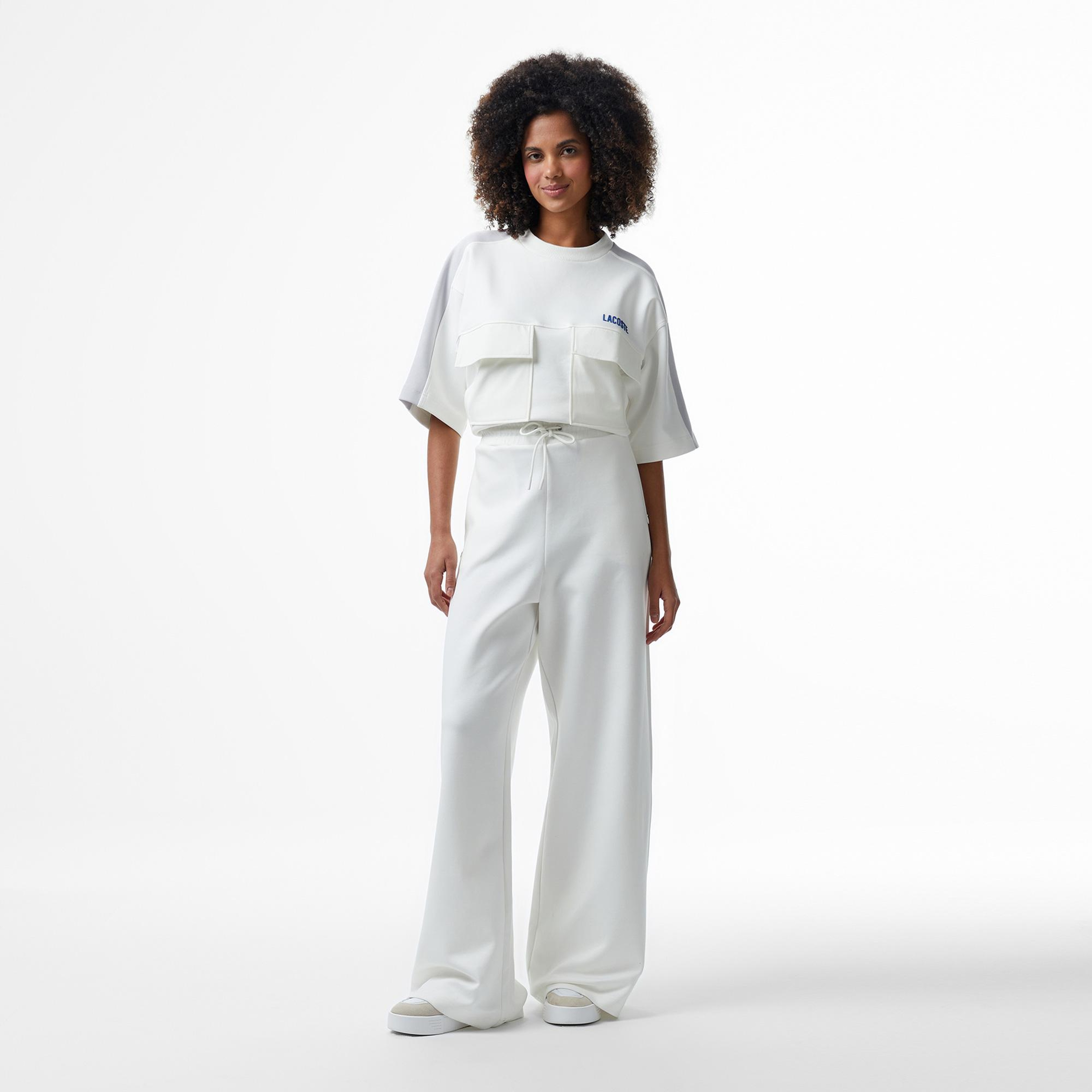 Lacoste House of SuperStep x Lacoste Kadın Beyaz Eşofman Altı