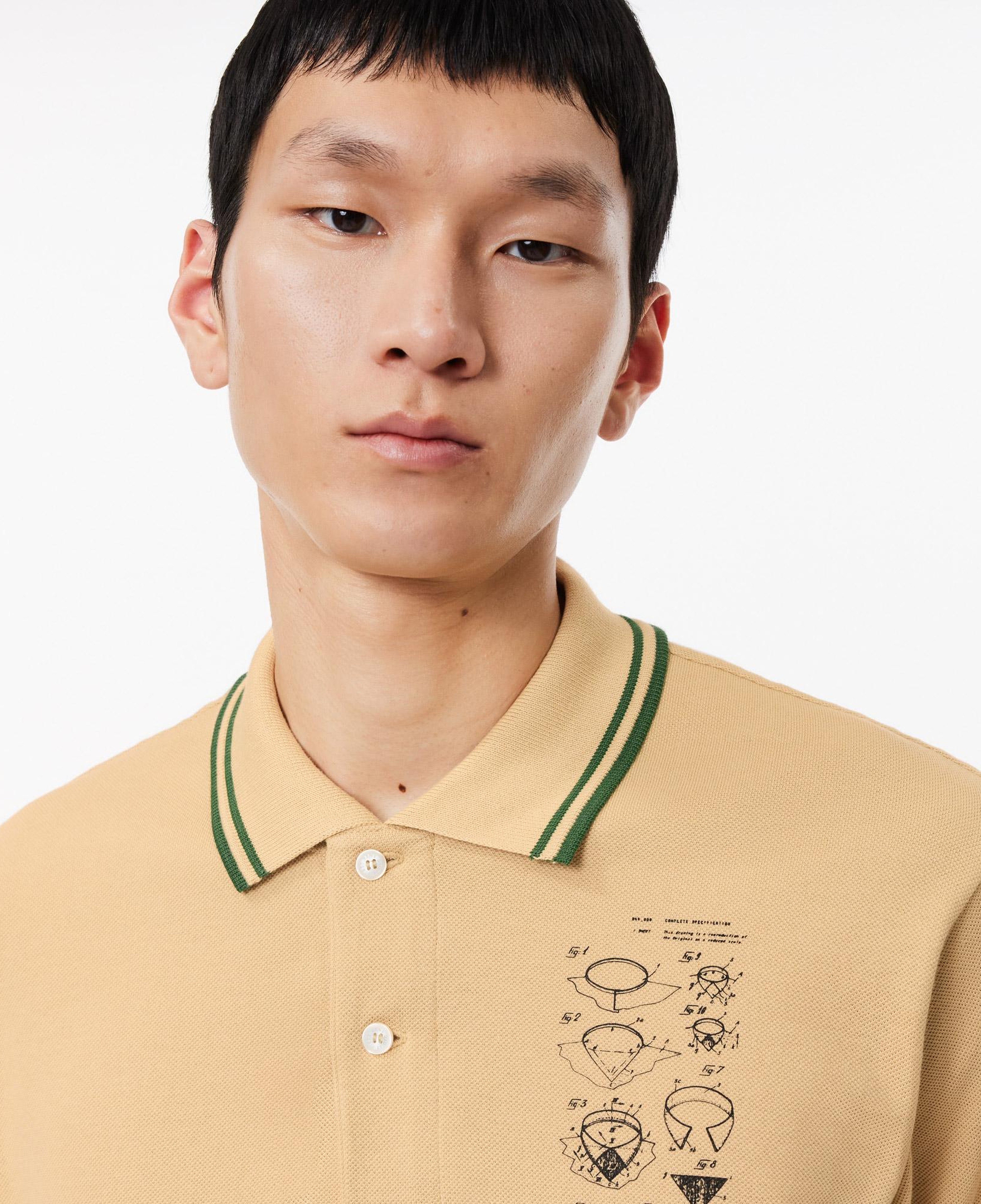 Lacoste L.12.12 Erkek Classic Fit Baskılı Bej Polo