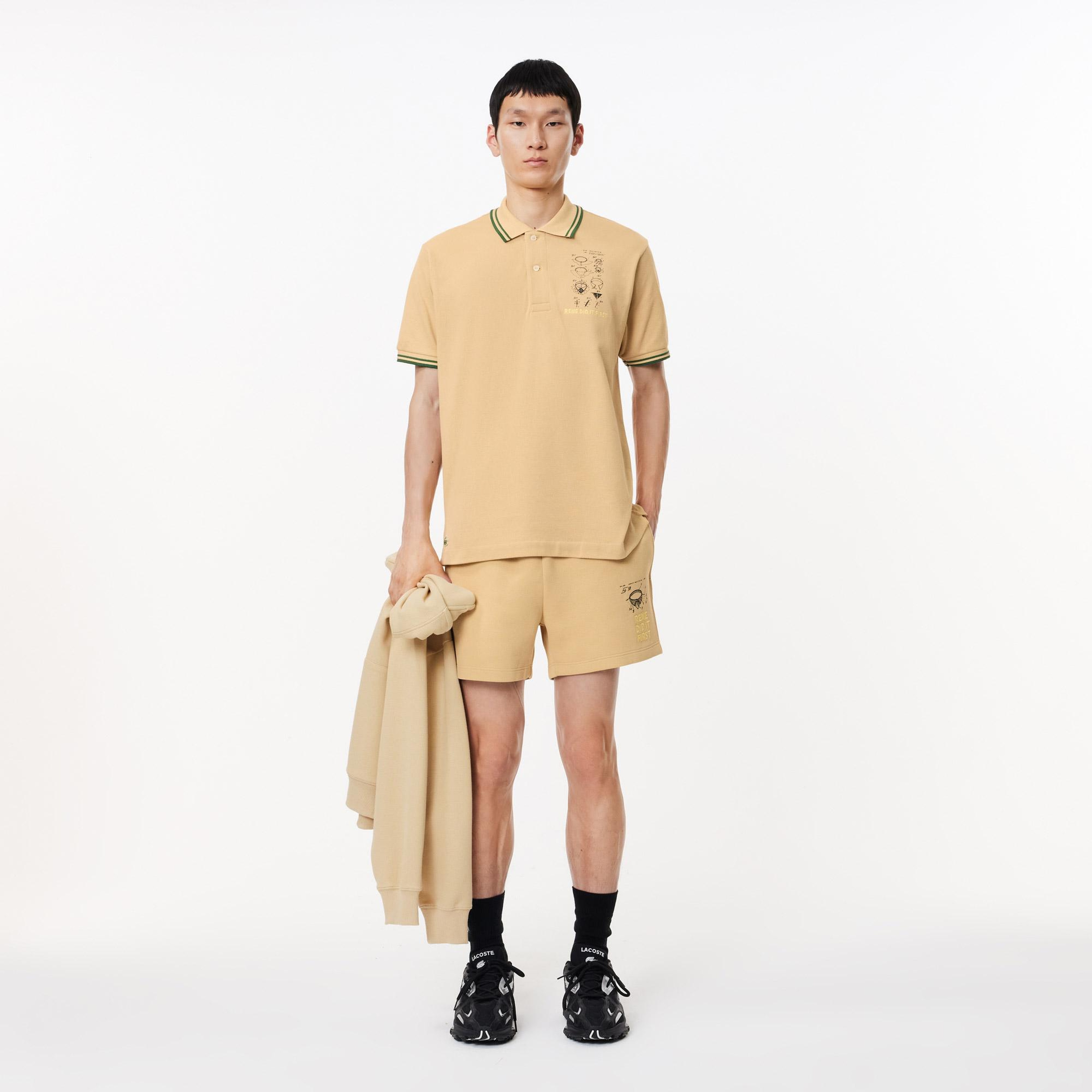 Lacoste L.12.12 Erkek Classic Fit Baskılı Bej Polo