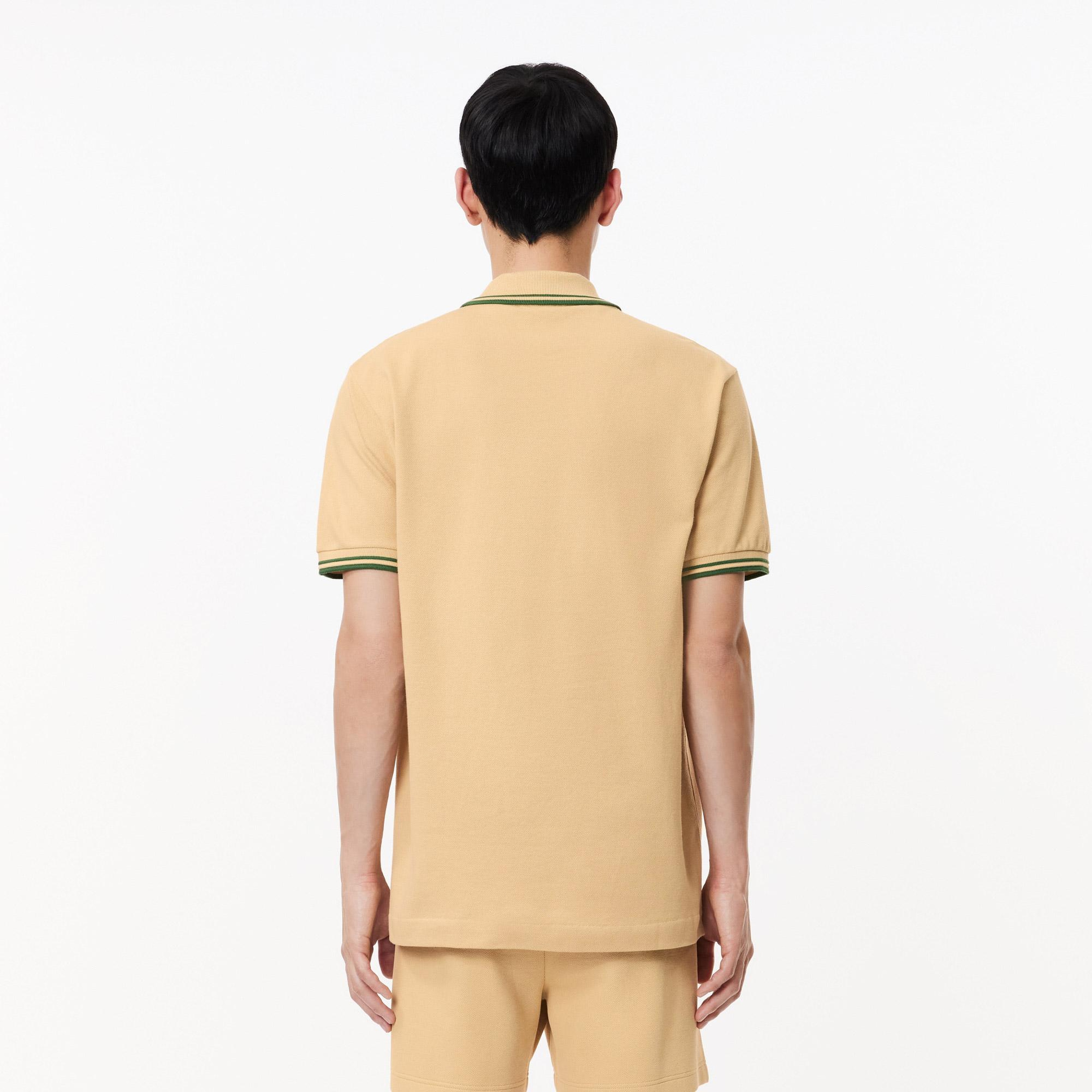 Lacoste L.12.12 Erkek Classic Fit Baskılı Bej Polo