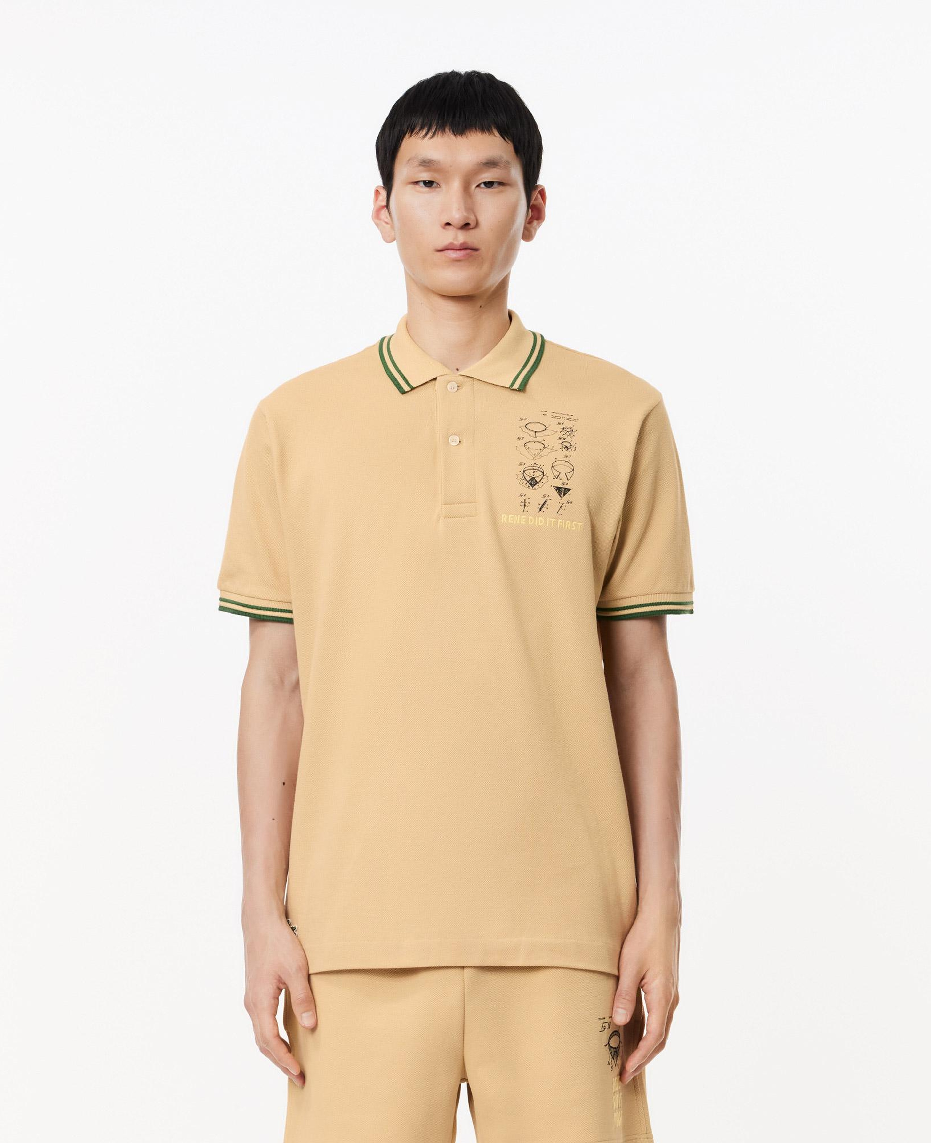 Lacoste L.12.12 Erkek Classic Fit Baskılı Bej Polo
