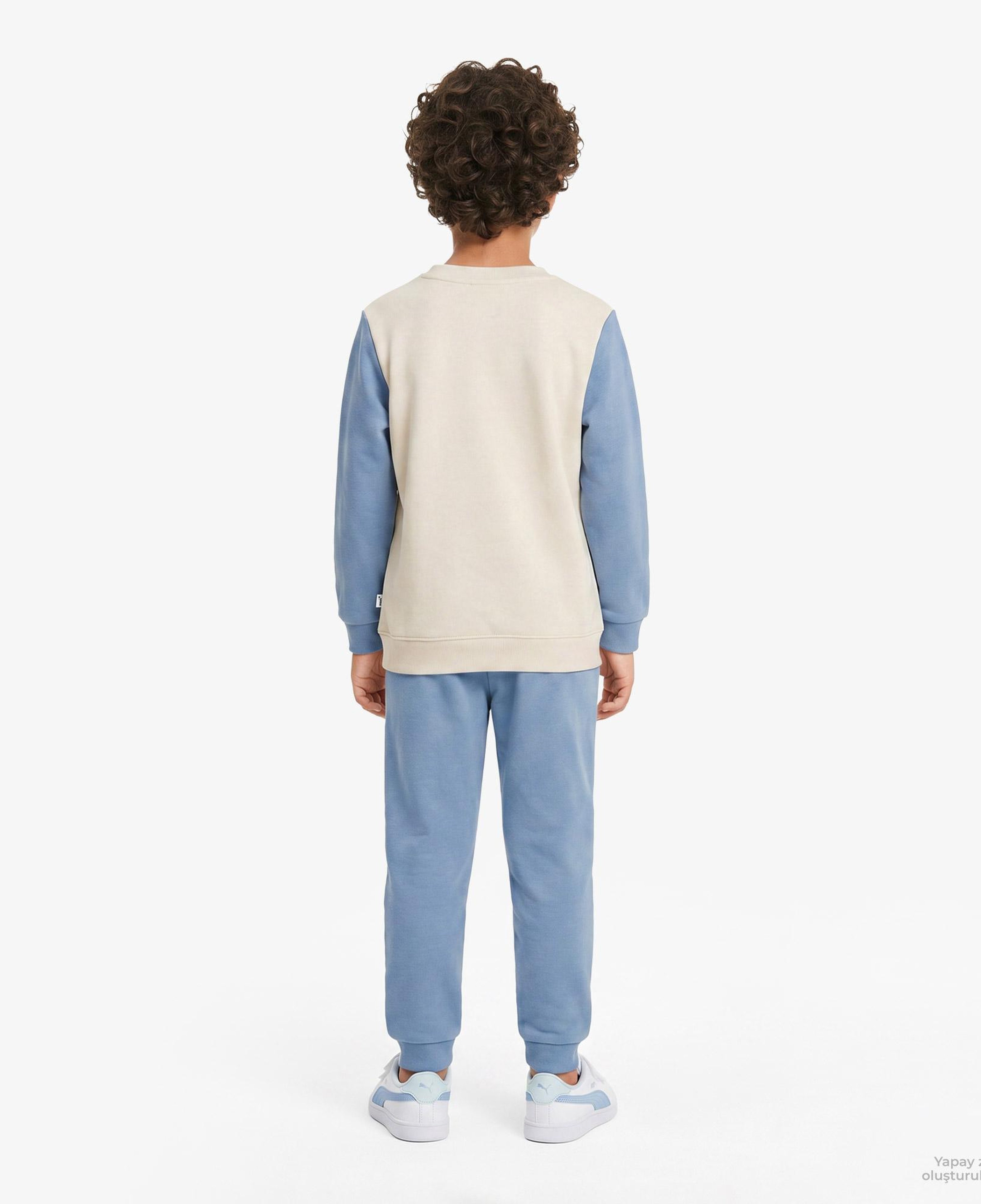 Puma Minicats Little Runners Çocuk Krem Eşofman Takımı