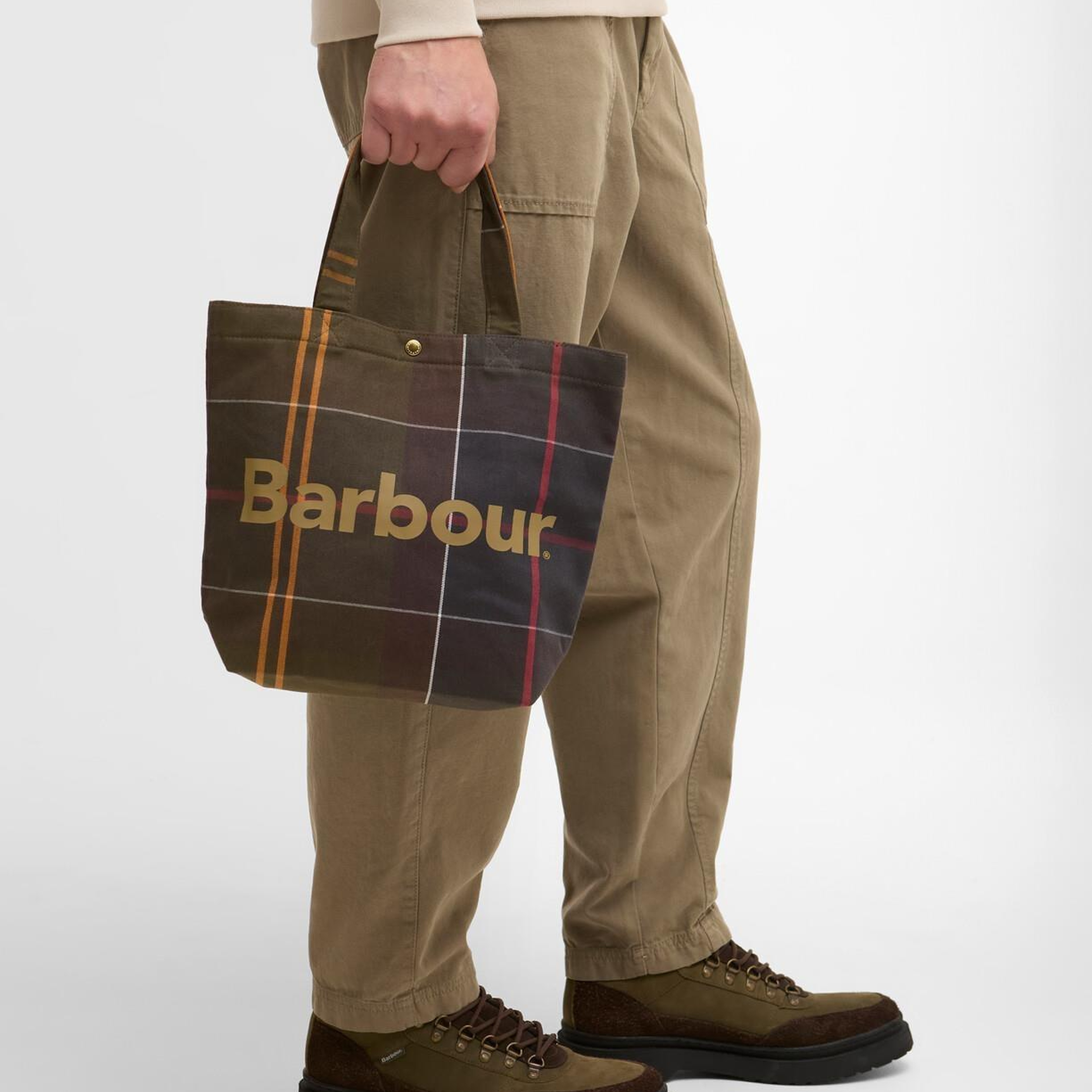 Barbour Mini Telfield Tartan Tote Çanta