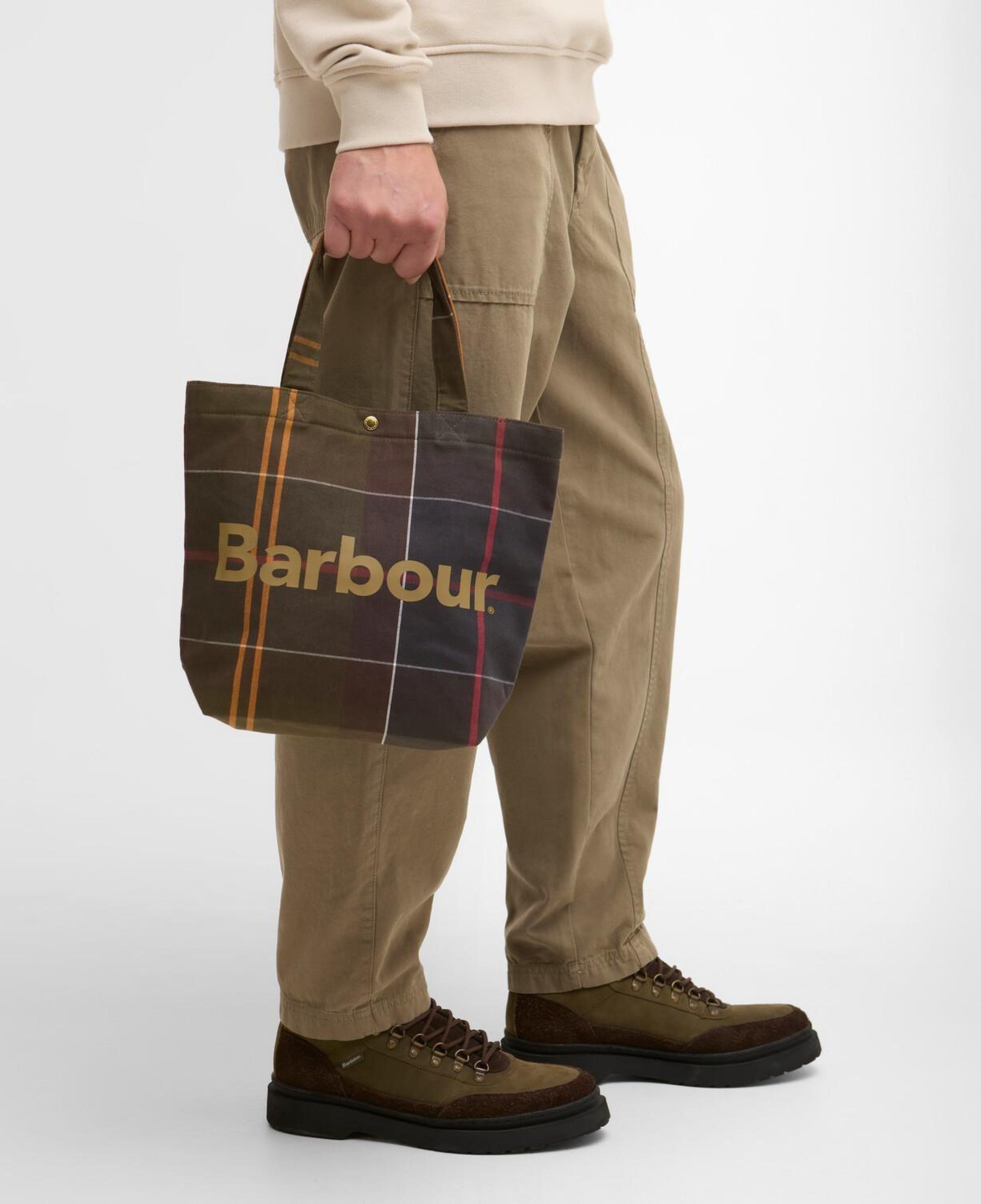 Barbour Mini Telfield Tartan Tote Çanta