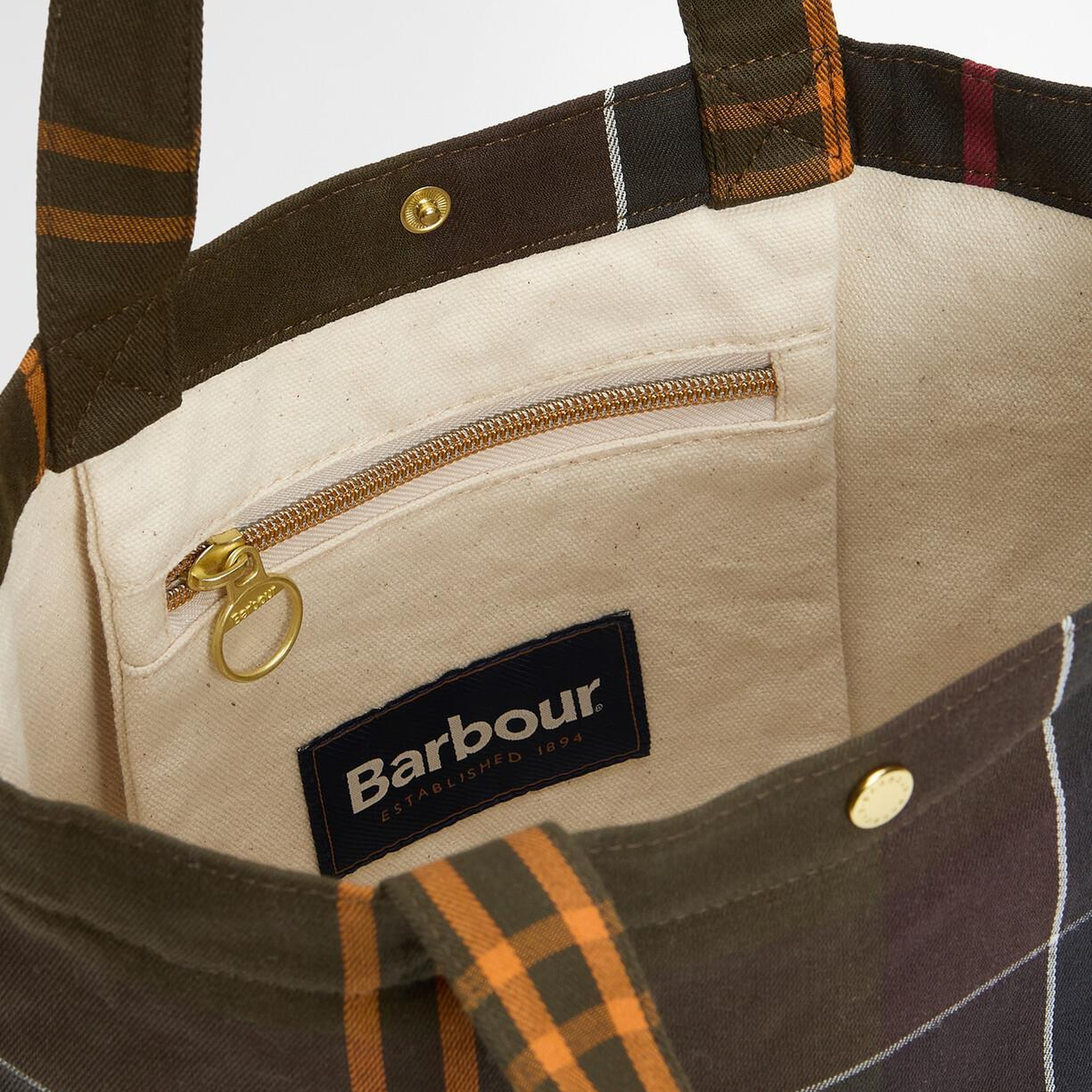 Barbour Mini Telfield Tartan Tote Çanta