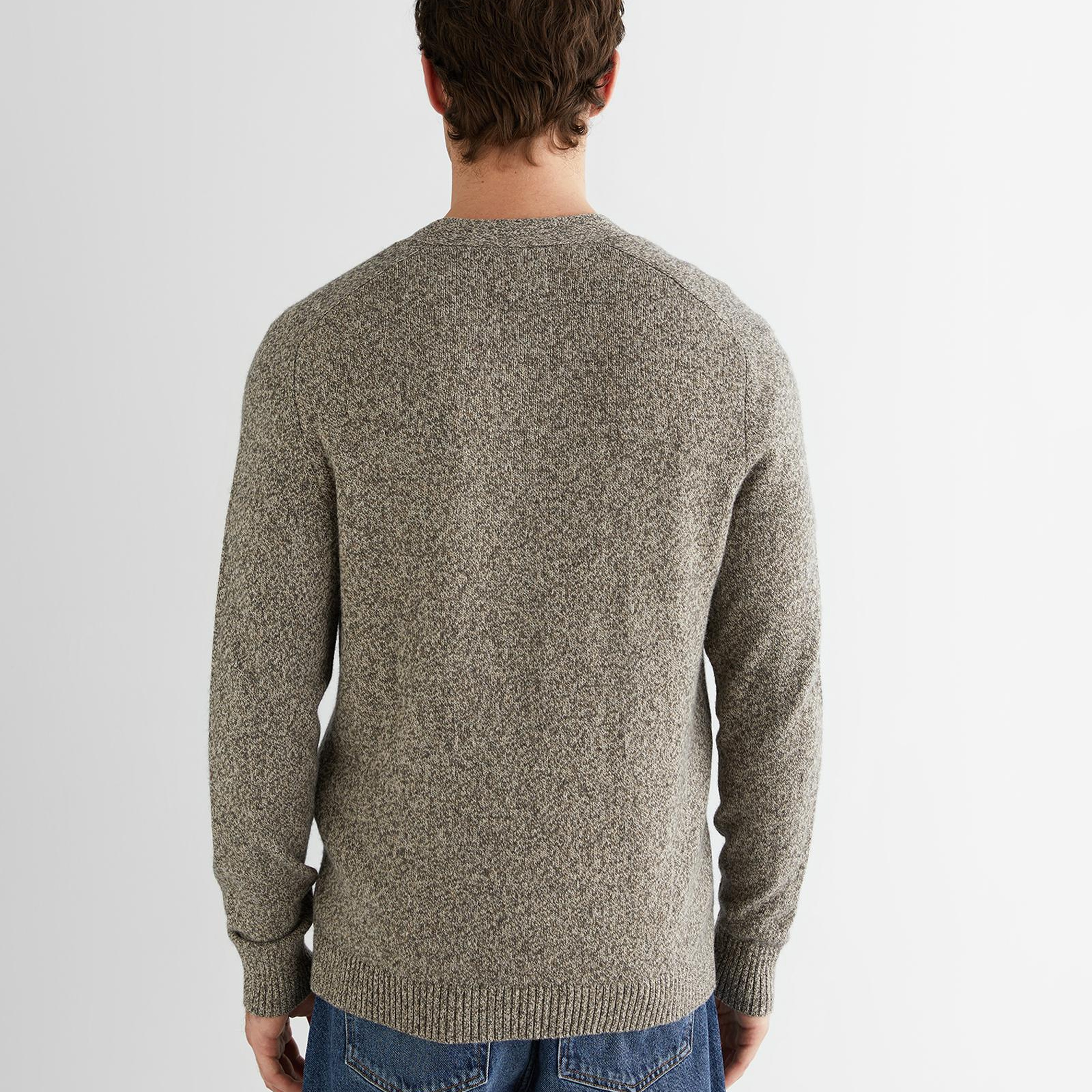 GANT Erkek Kahverengi Regular Fit V Yaka Hırka