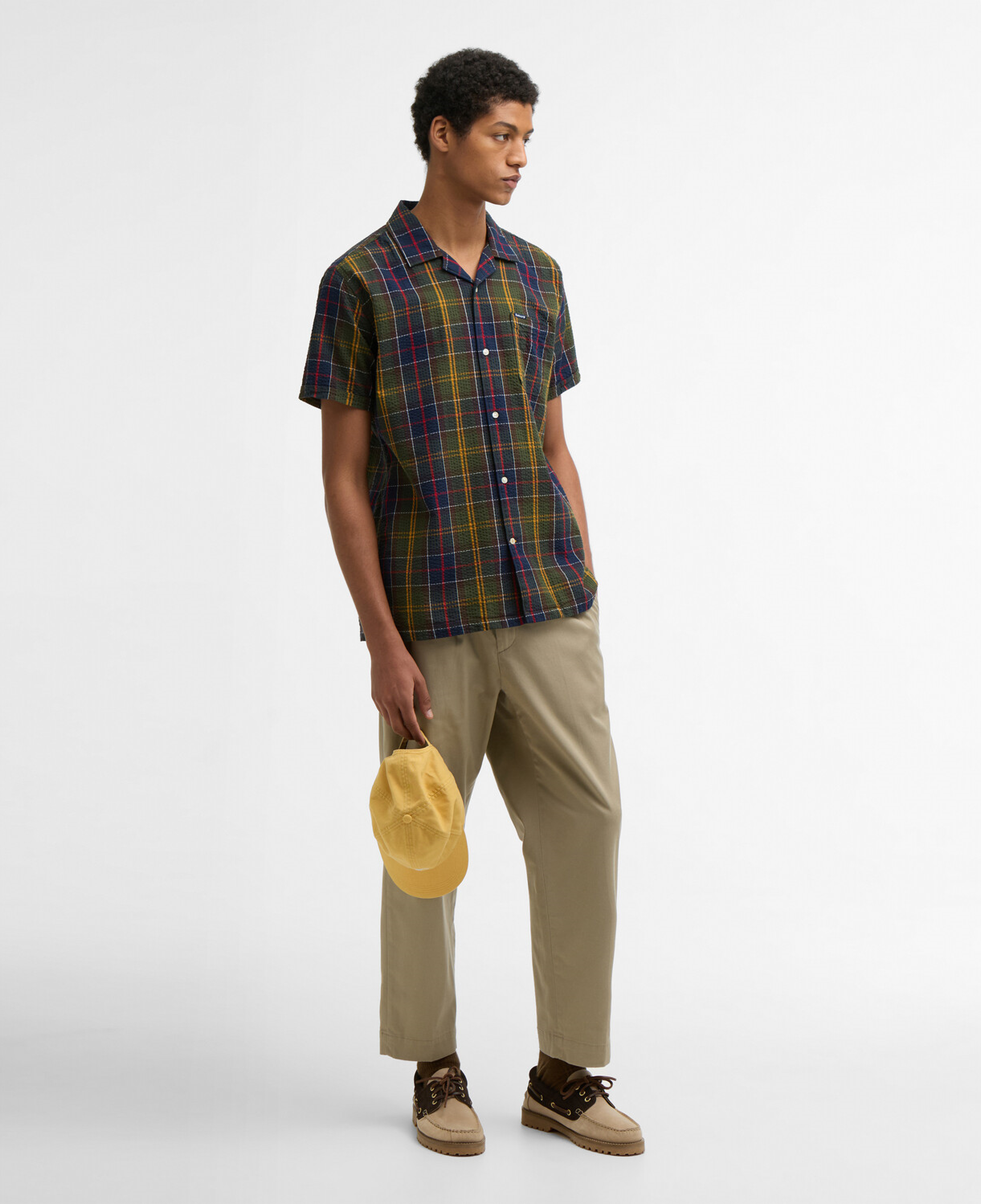 Barbour Clyde Seersucker Tartan Summer Fit Gömlek