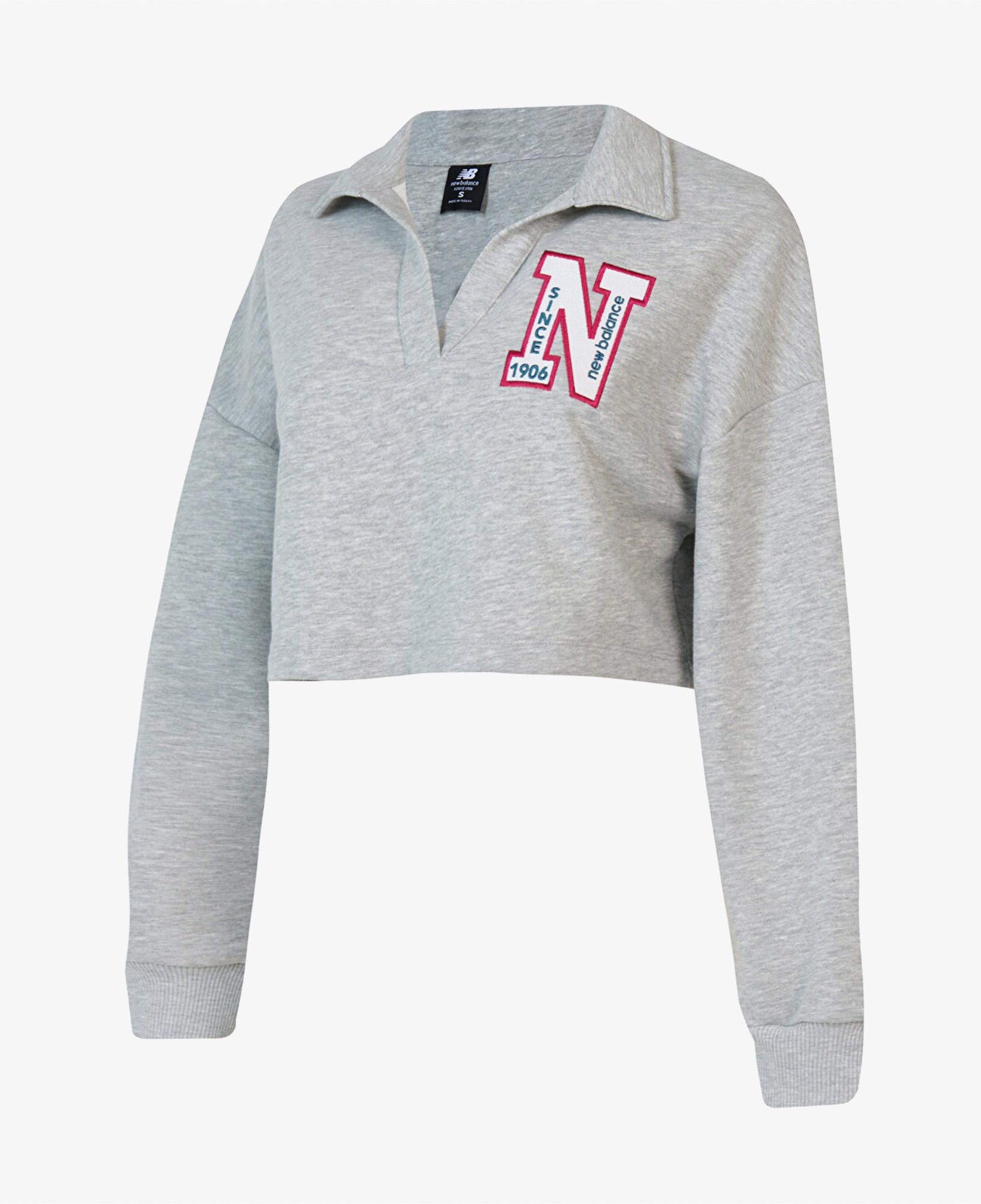 New Balance WNC1619 Lifestyle Kadın Gri Sweatshirt
