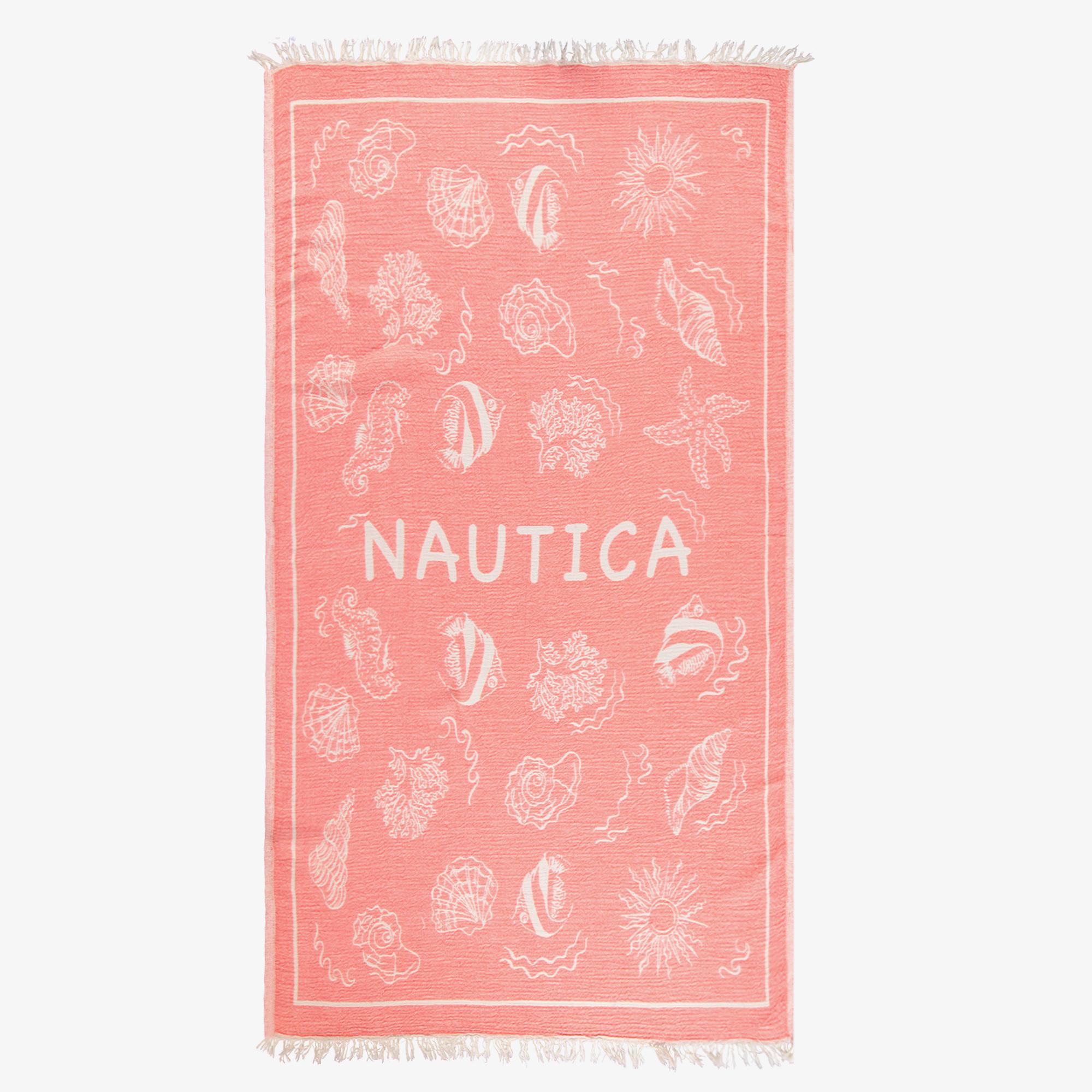 Nautica Unisex Kırmızı Desenli Havlu