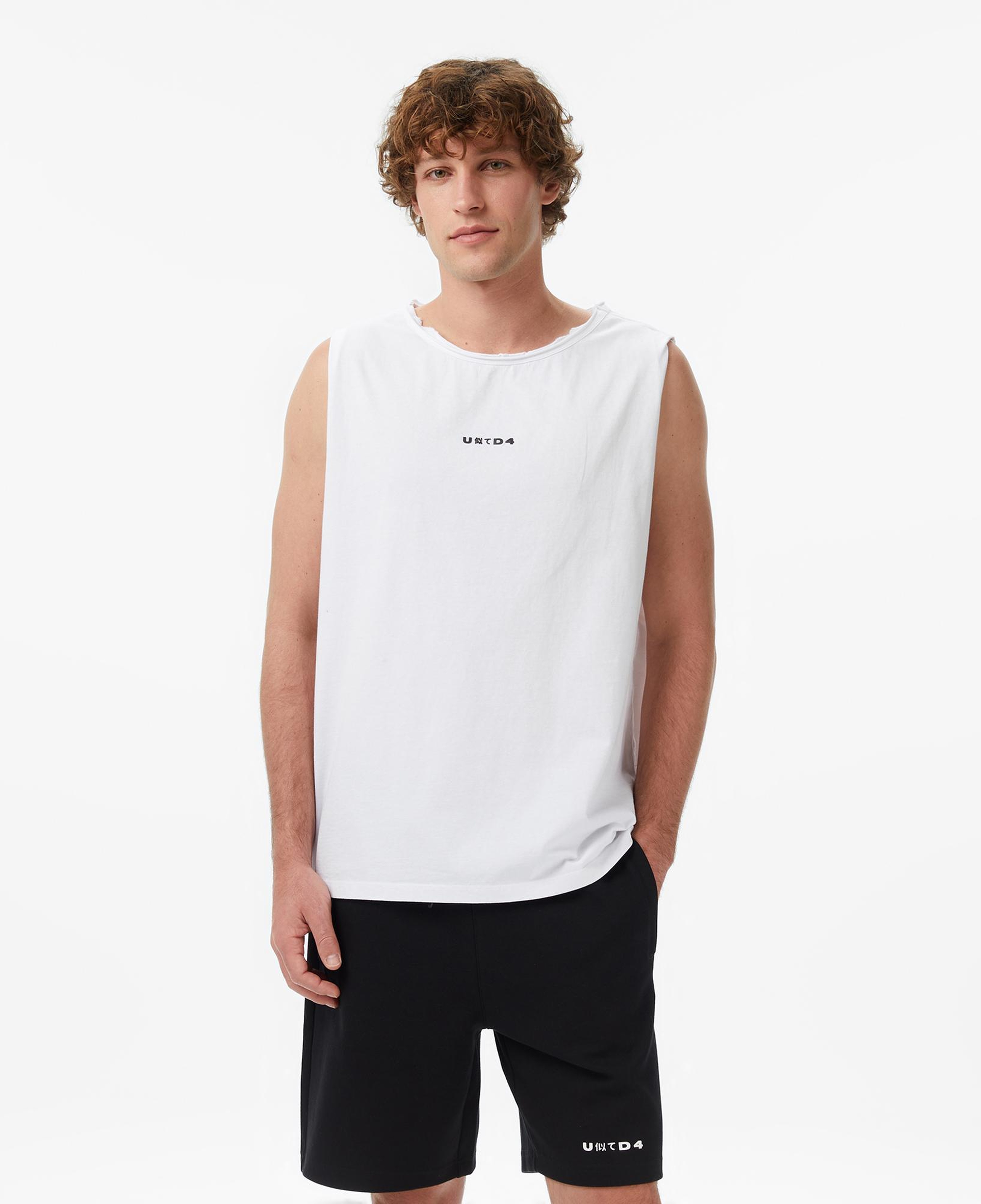 UNITED4 Regular Fit Erkek Beyaz T-Shirt