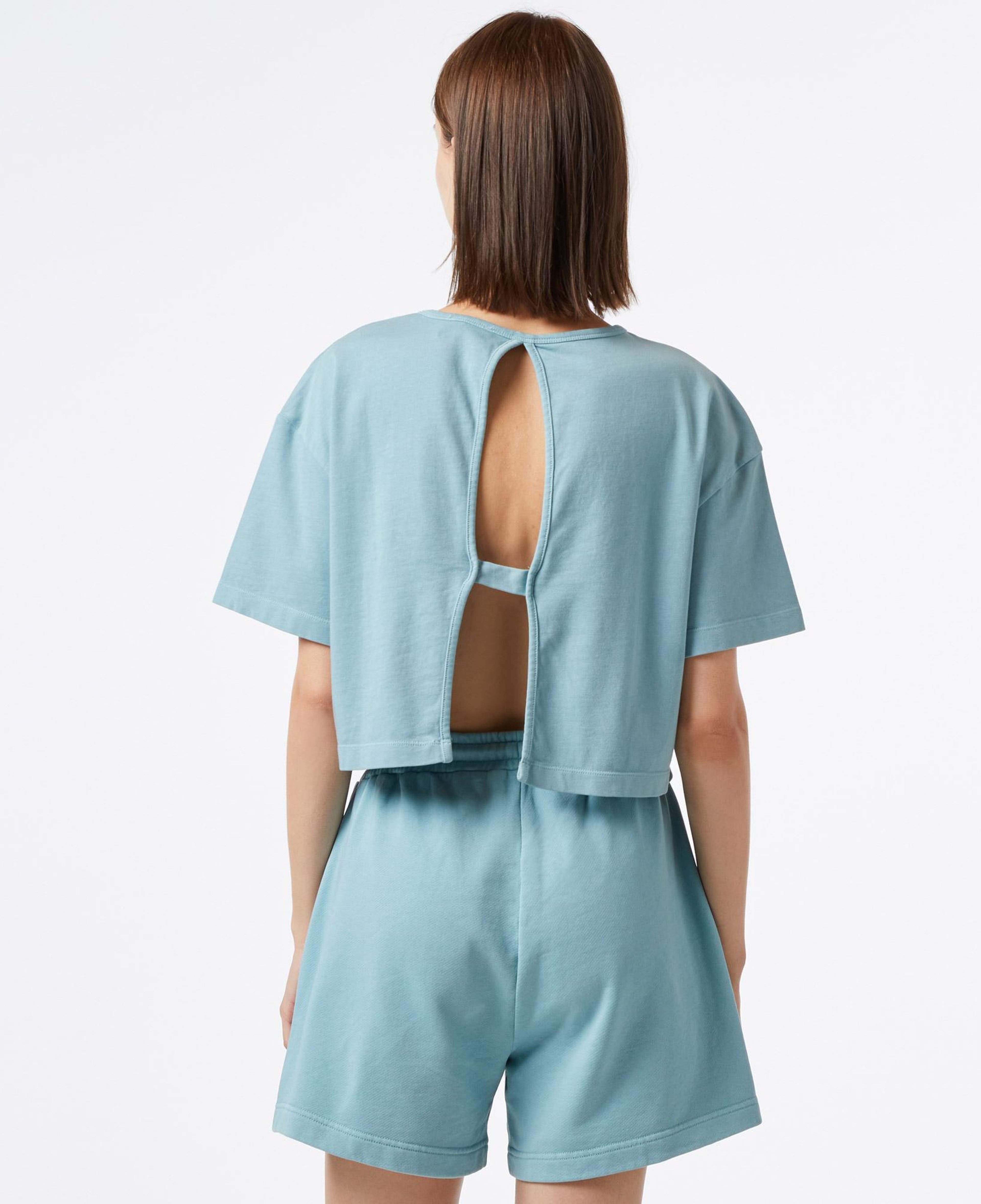 UNITED4 Essentials Kadın Mavi Crop T-Shirt