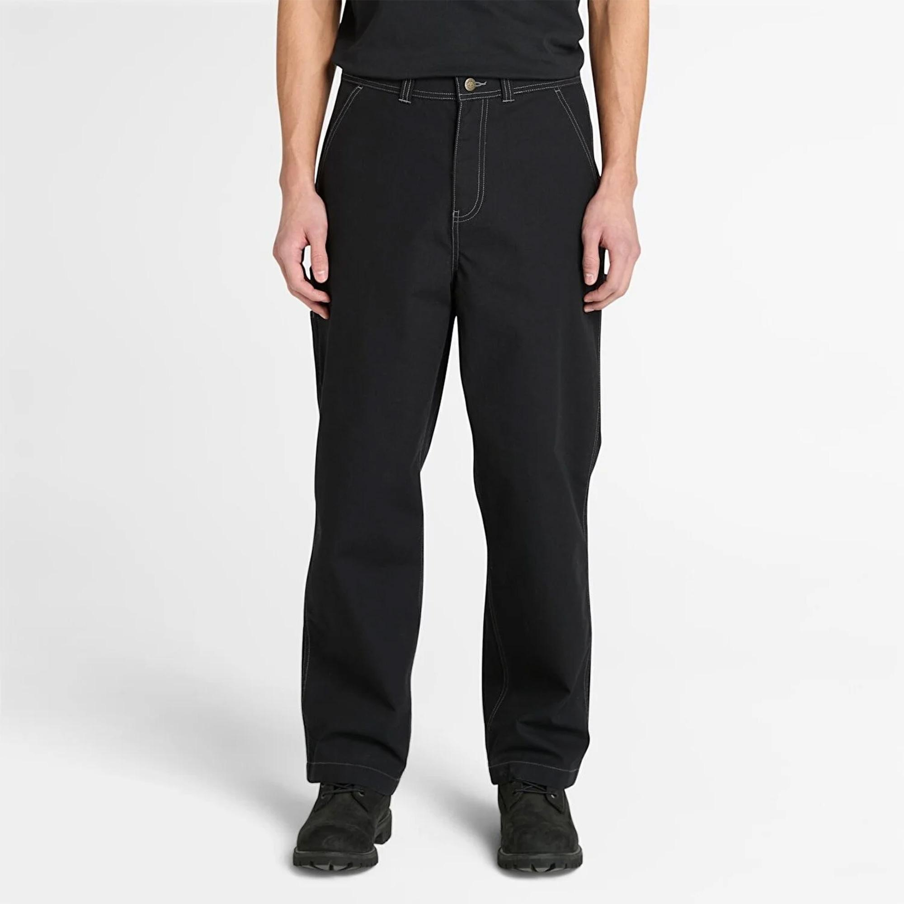 Timberland Washed Duck Canvas Carpenter Erkek Siyah Pantolon