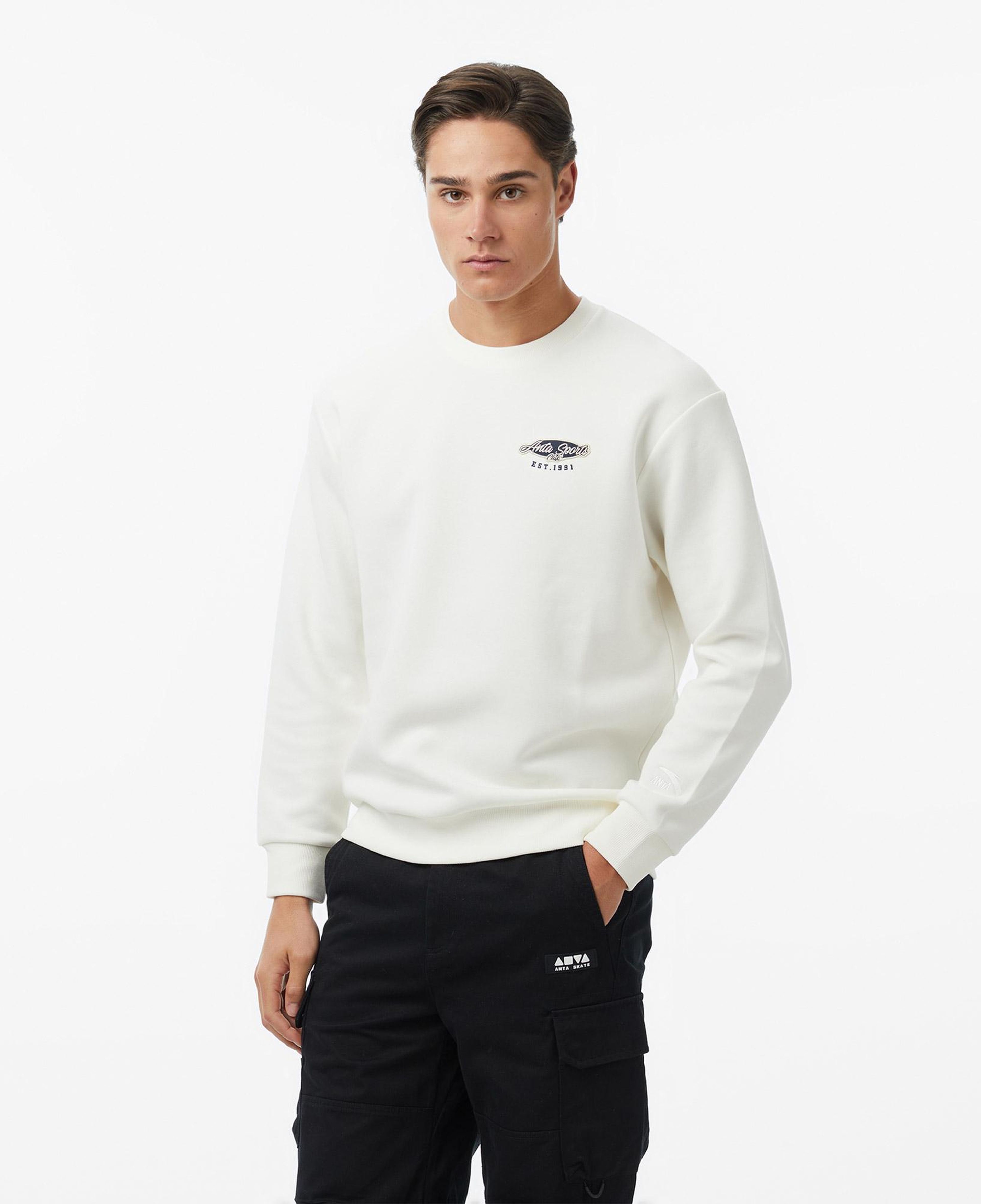 Anta You Are The Ping To My Pong Erkek Beyaz Sweatshirt