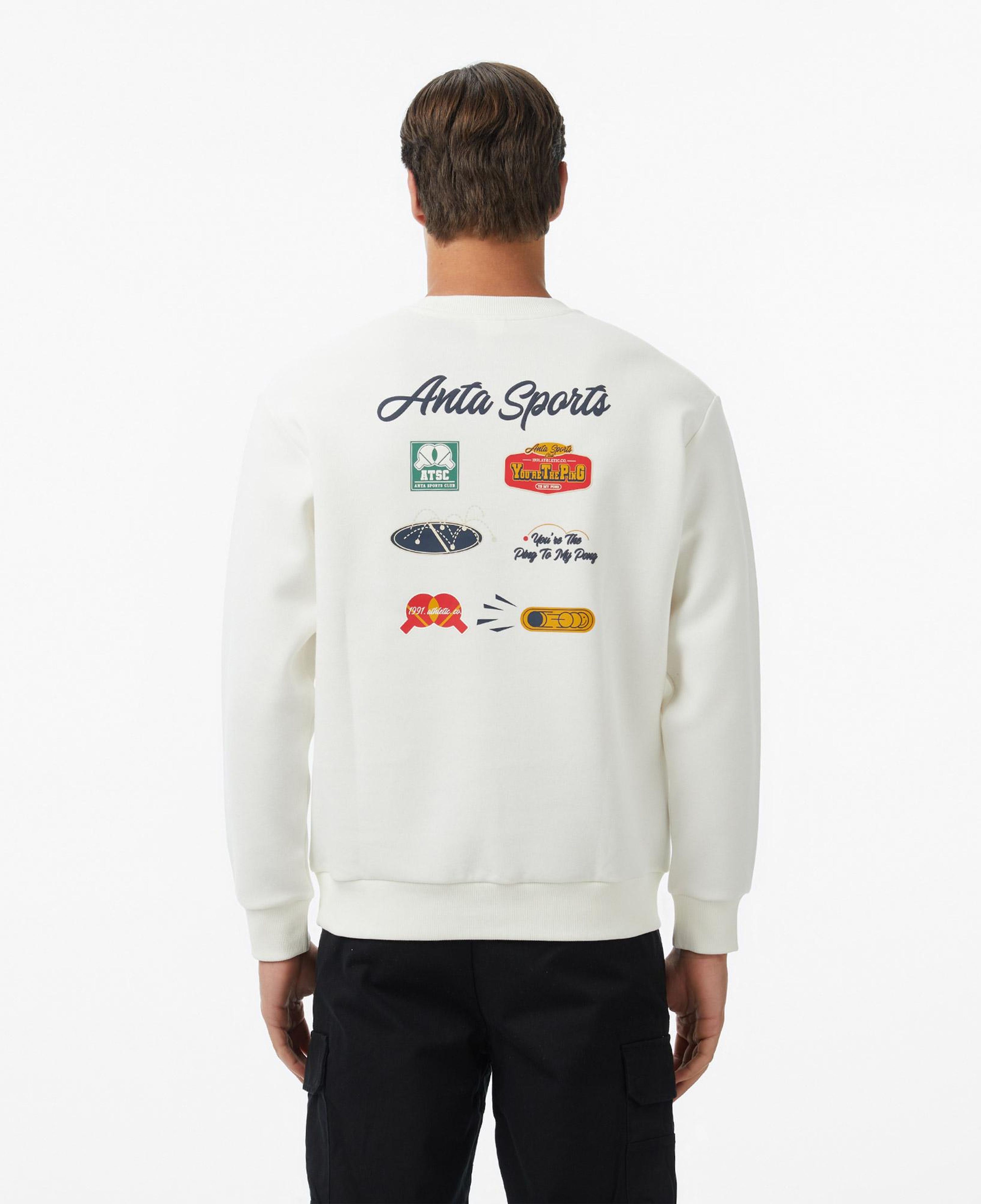 Anta You Are The Ping To My Pong Erkek Beyaz Sweatshirt