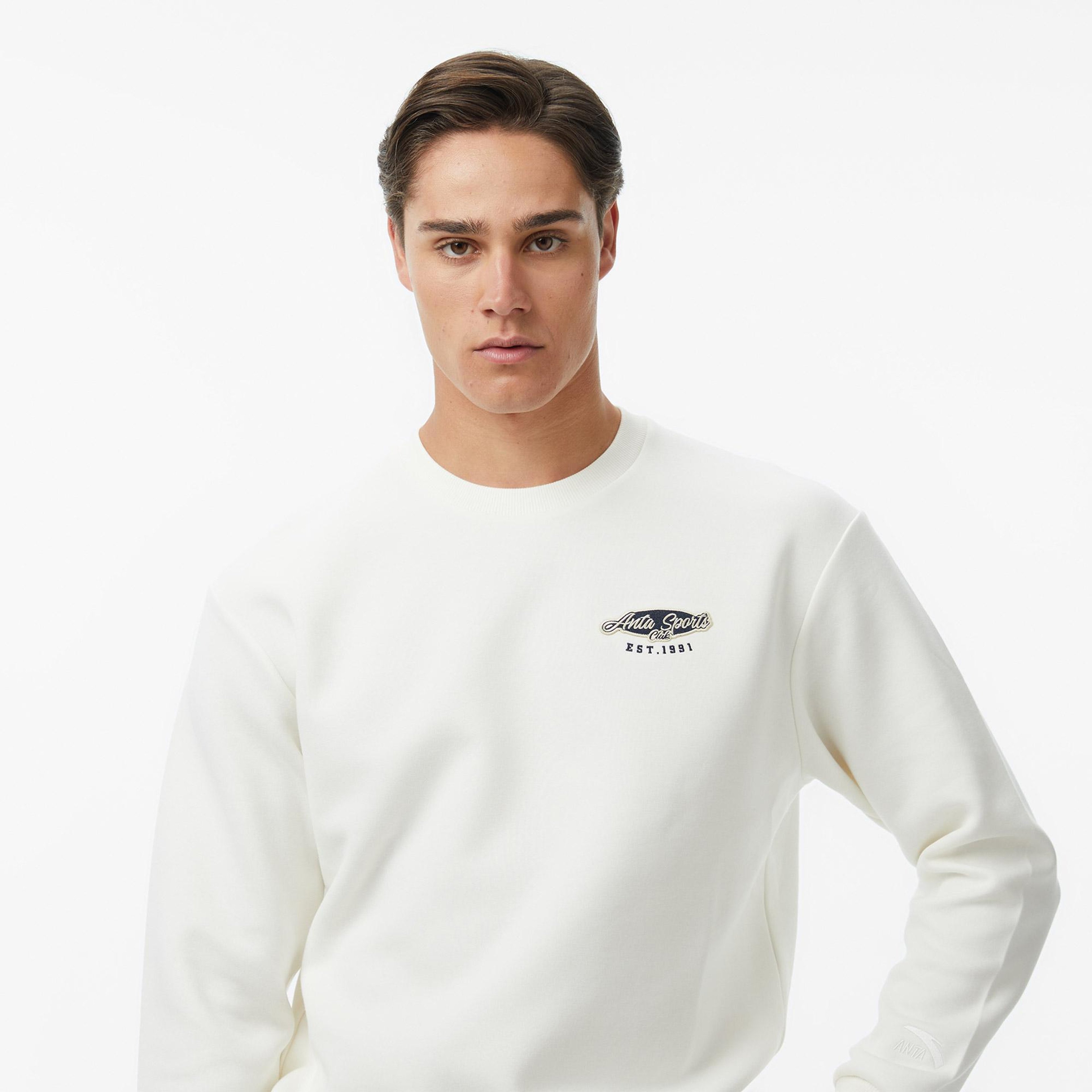 Anta You Are The Ping To My Pong Erkek Beyaz Sweatshirt
