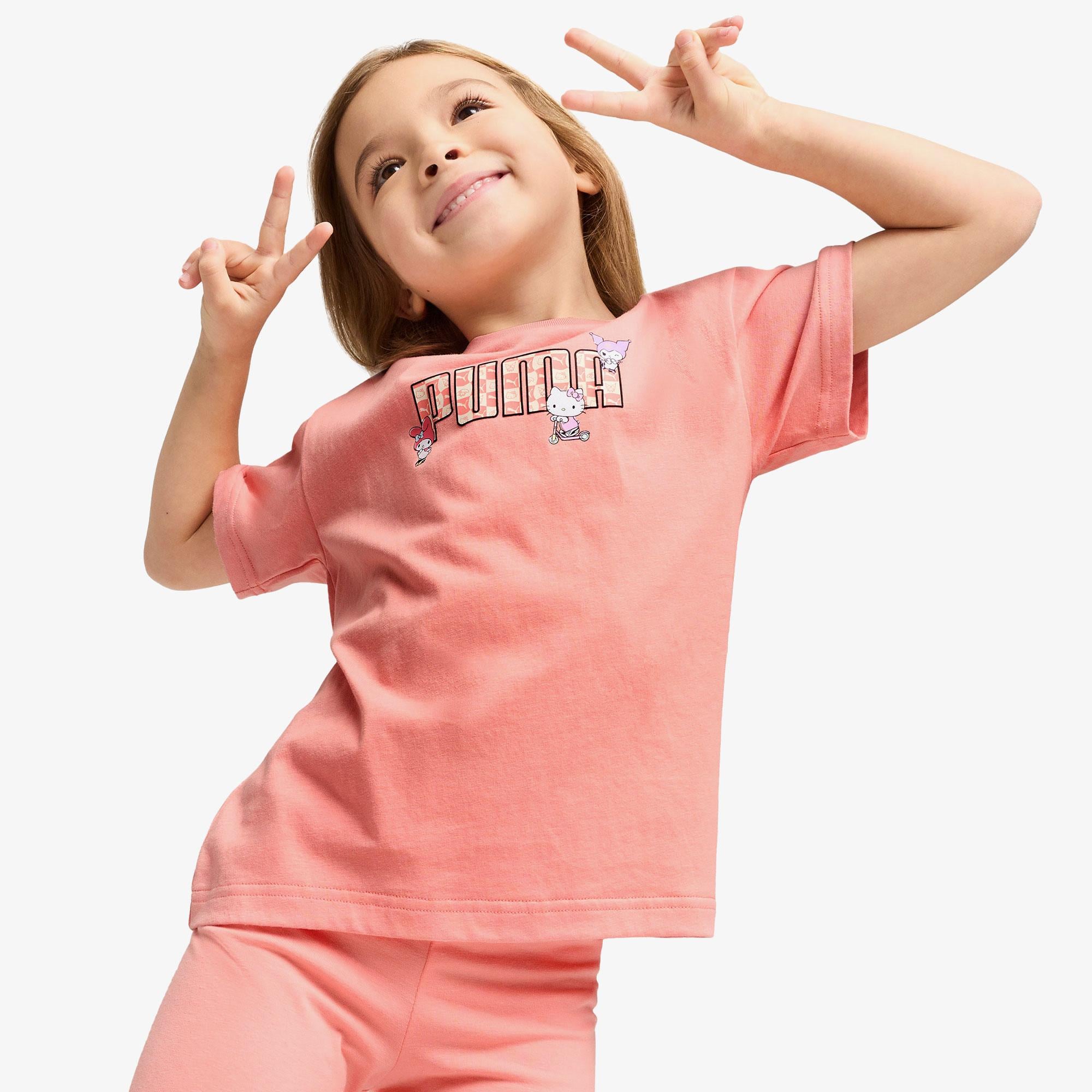 Puma X Hk&Fr Graphic Çocuk Pembe T-Shirt