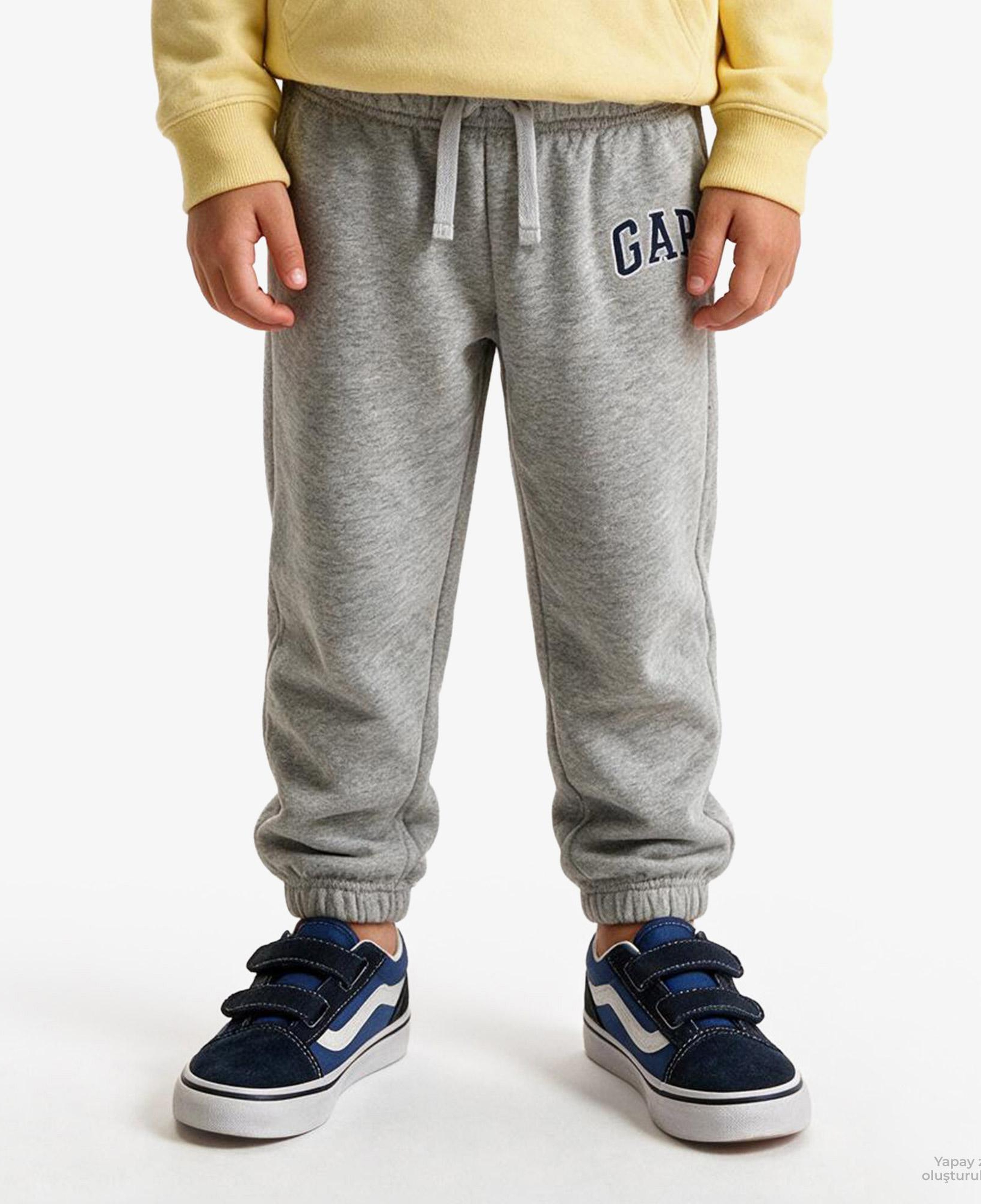Gap Relaxed Fit French Terry Çocuk Gri Eşofman Altı