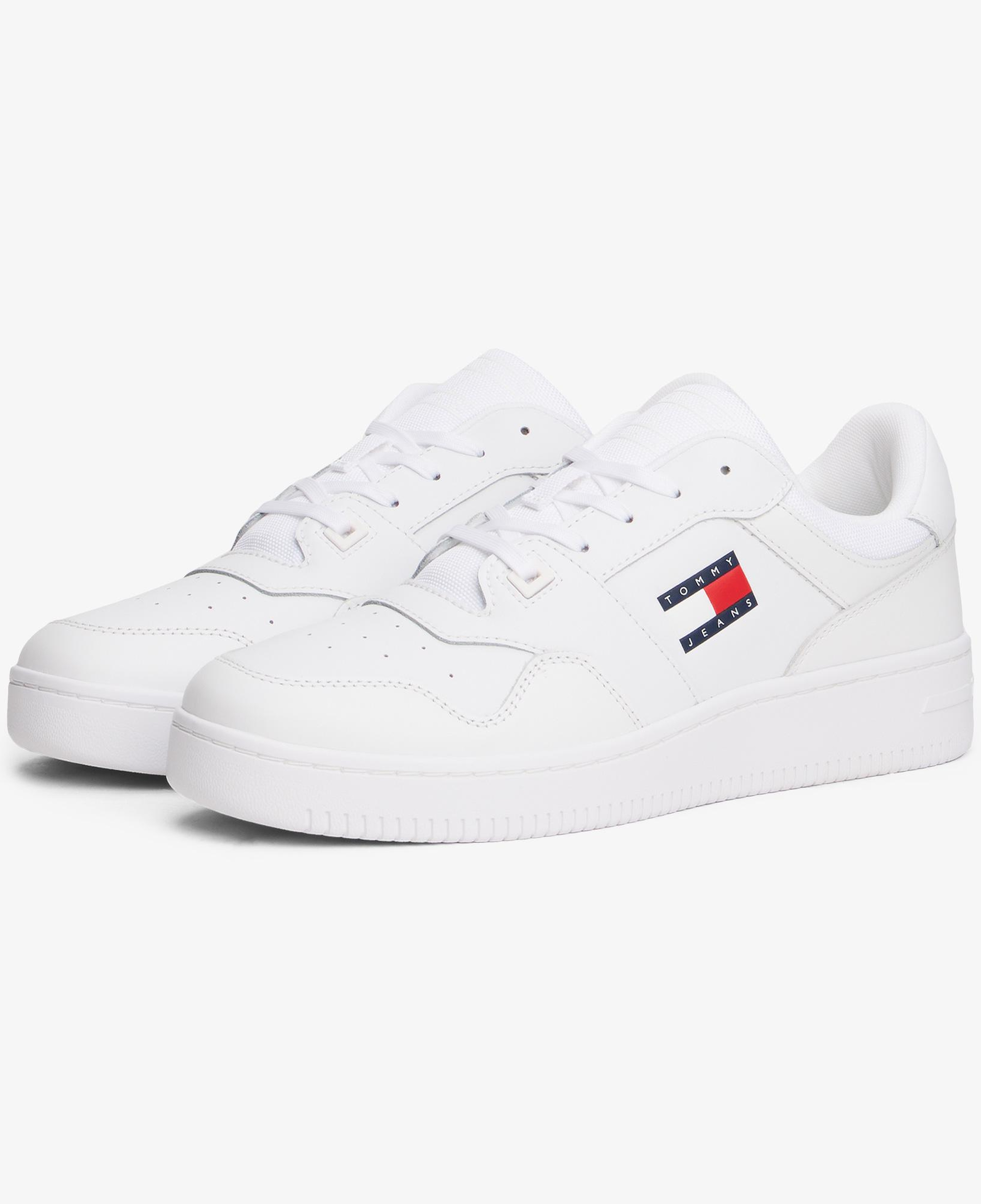 Tommy Hilfiger Retro Basket Essentials Unisex Beyaz Spor Ayakkabı