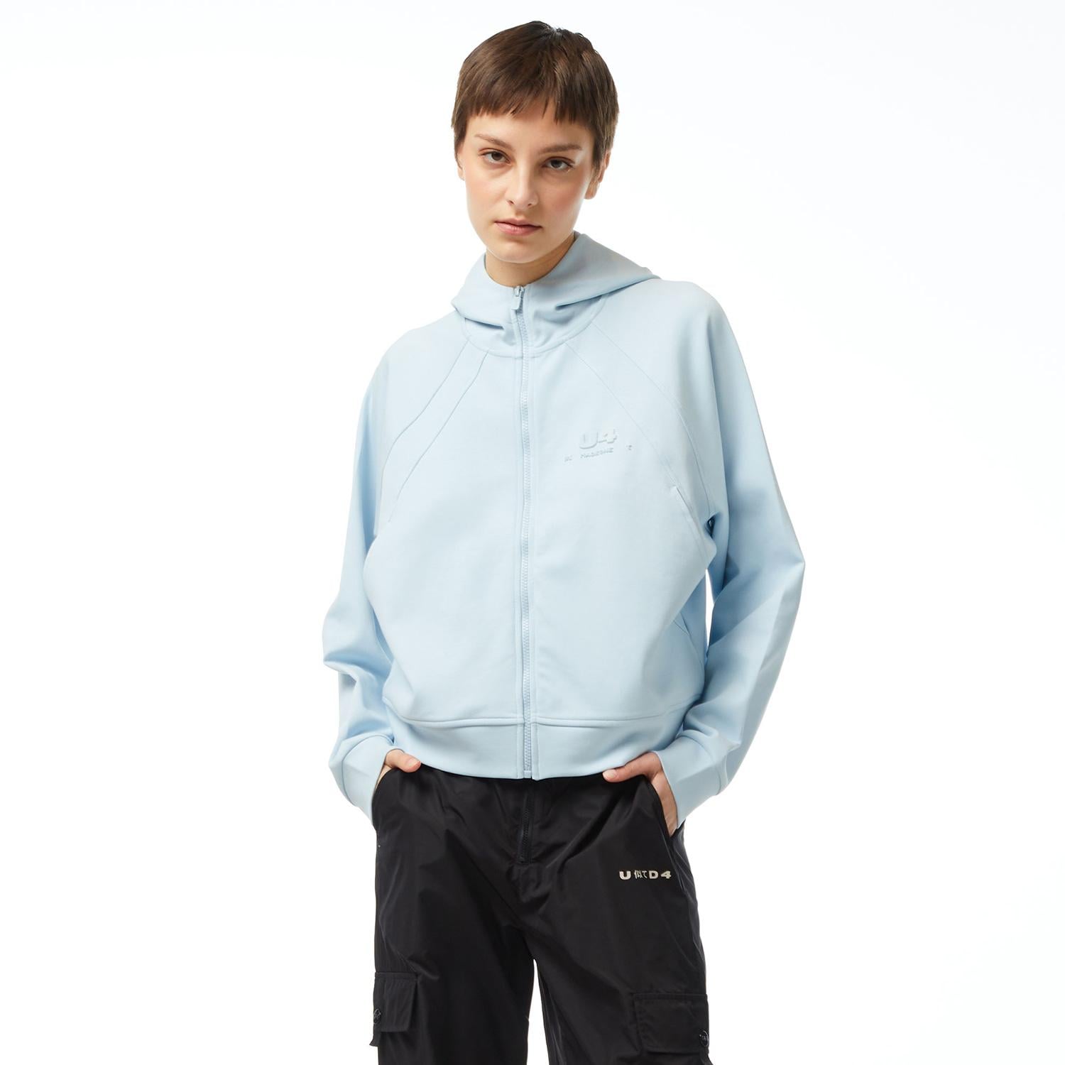 UNITED4 W Skuba Zip Kadın Mavi Hoodie