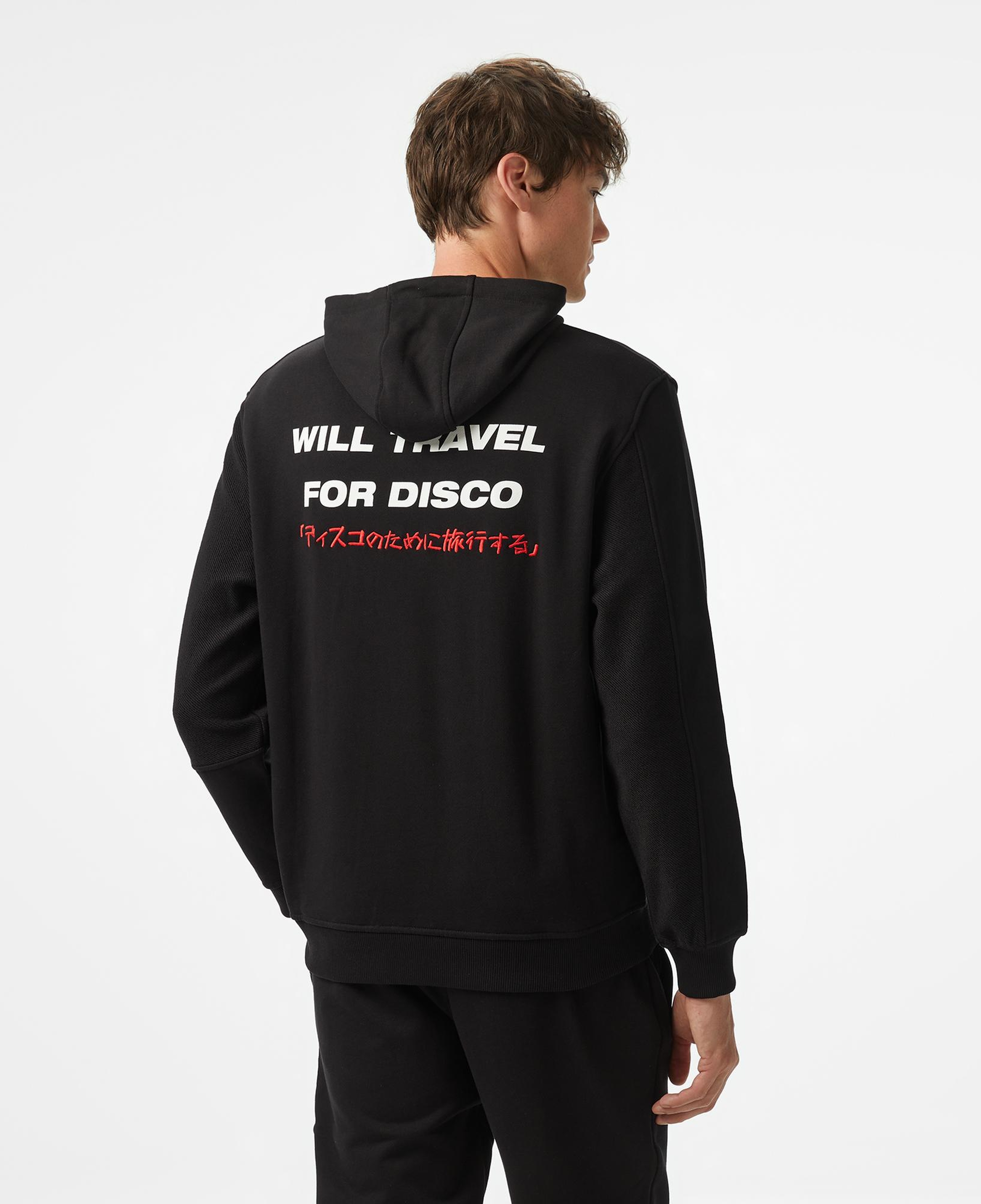 UNITED4 Motto Erkek Siyah Hoodie