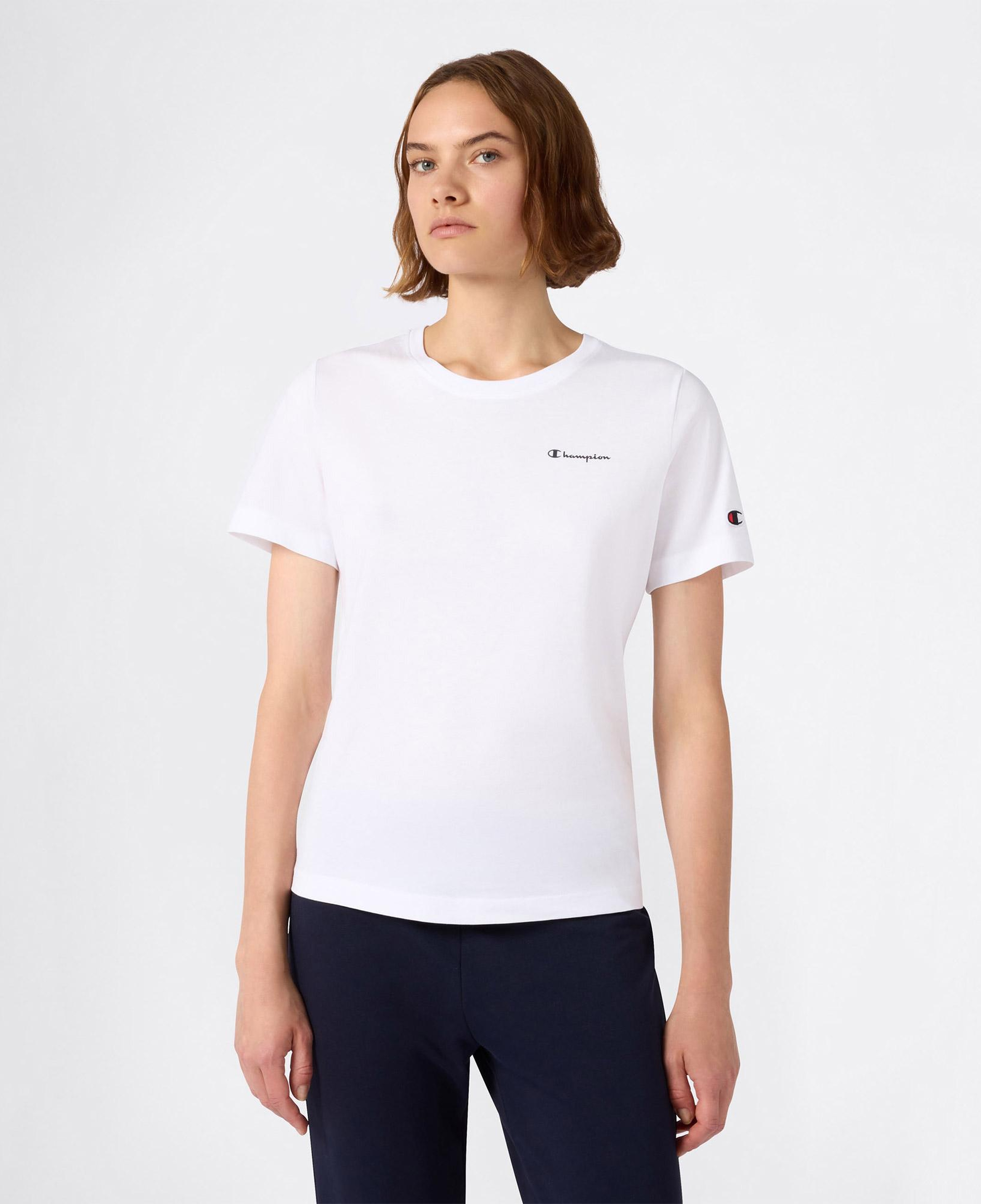 Champion SS Regular Fit Kadın Beyaz T-Shirt