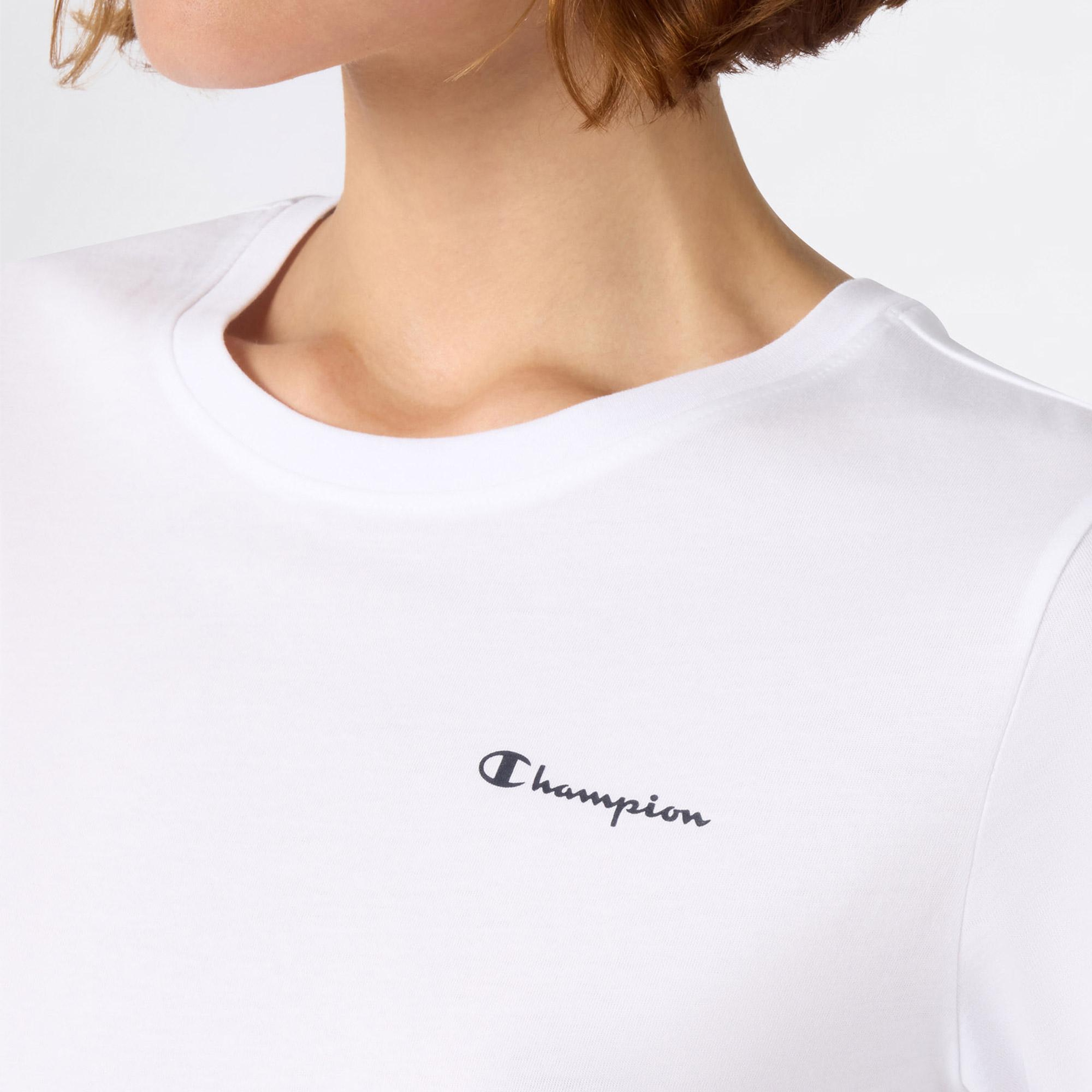 Champion SS Regular Fit Kadın Beyaz T-Shirt