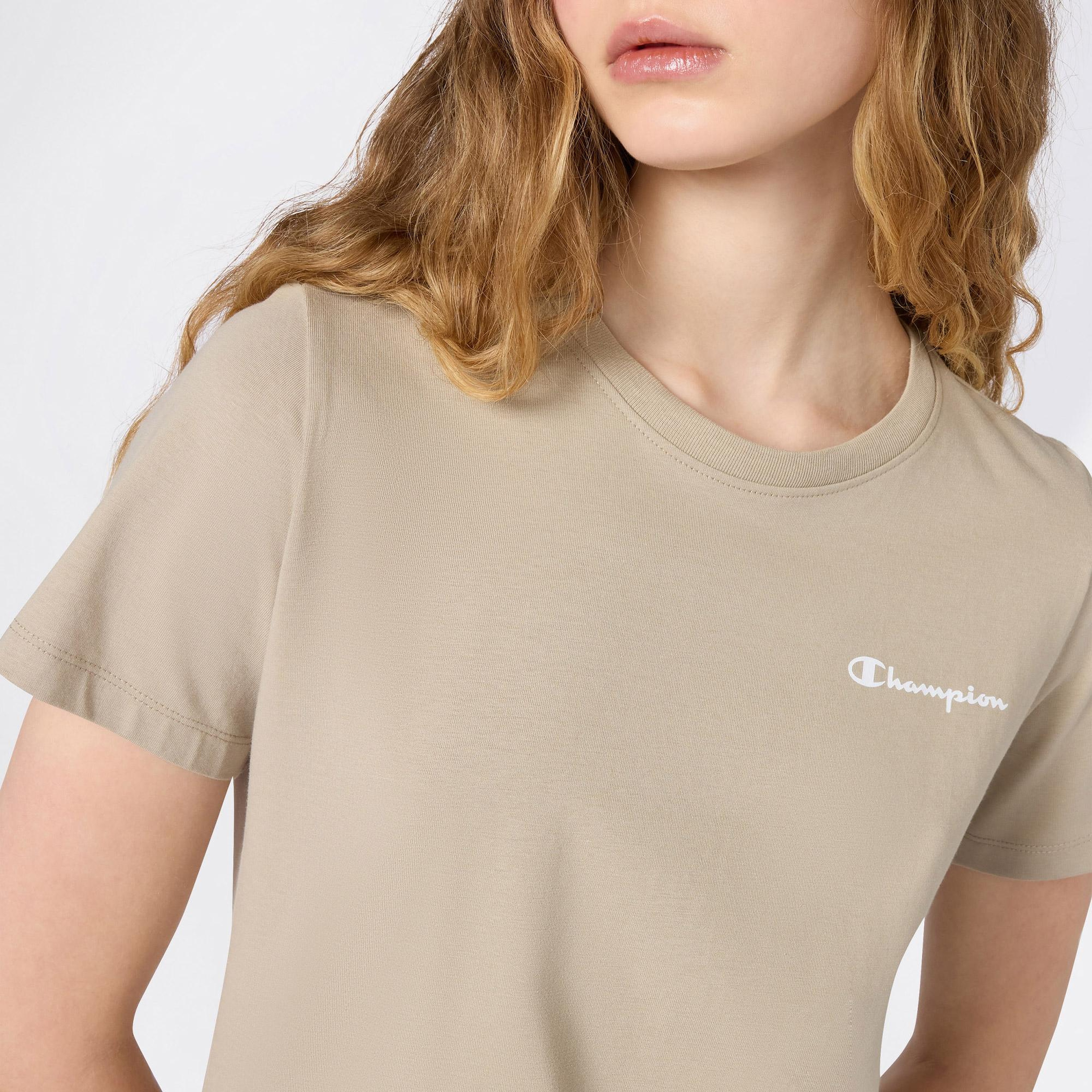 Champion SS Regular Fit Kadın Bej T-Shirt