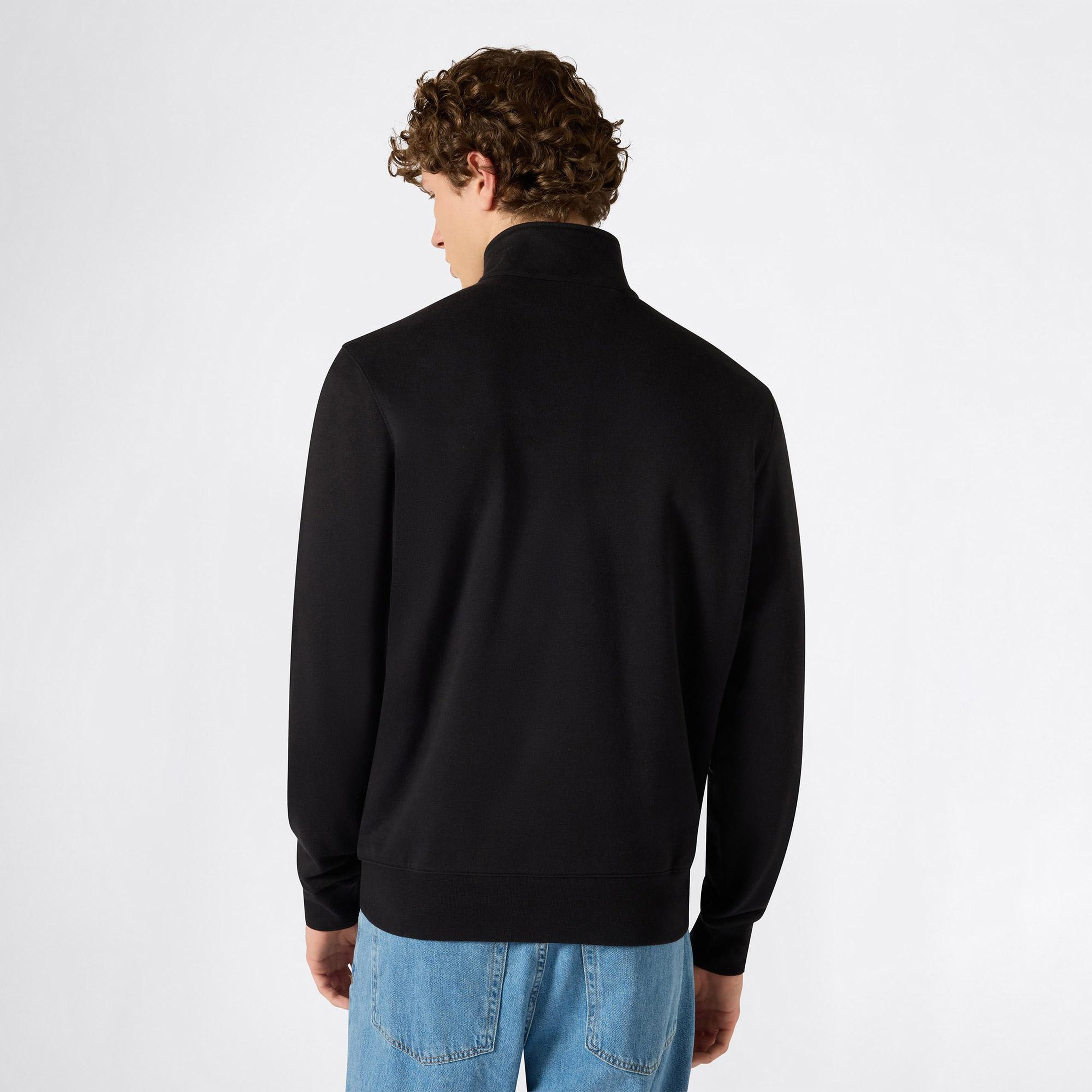 Champion Half Zip Erkek Siyah Sweatshirt