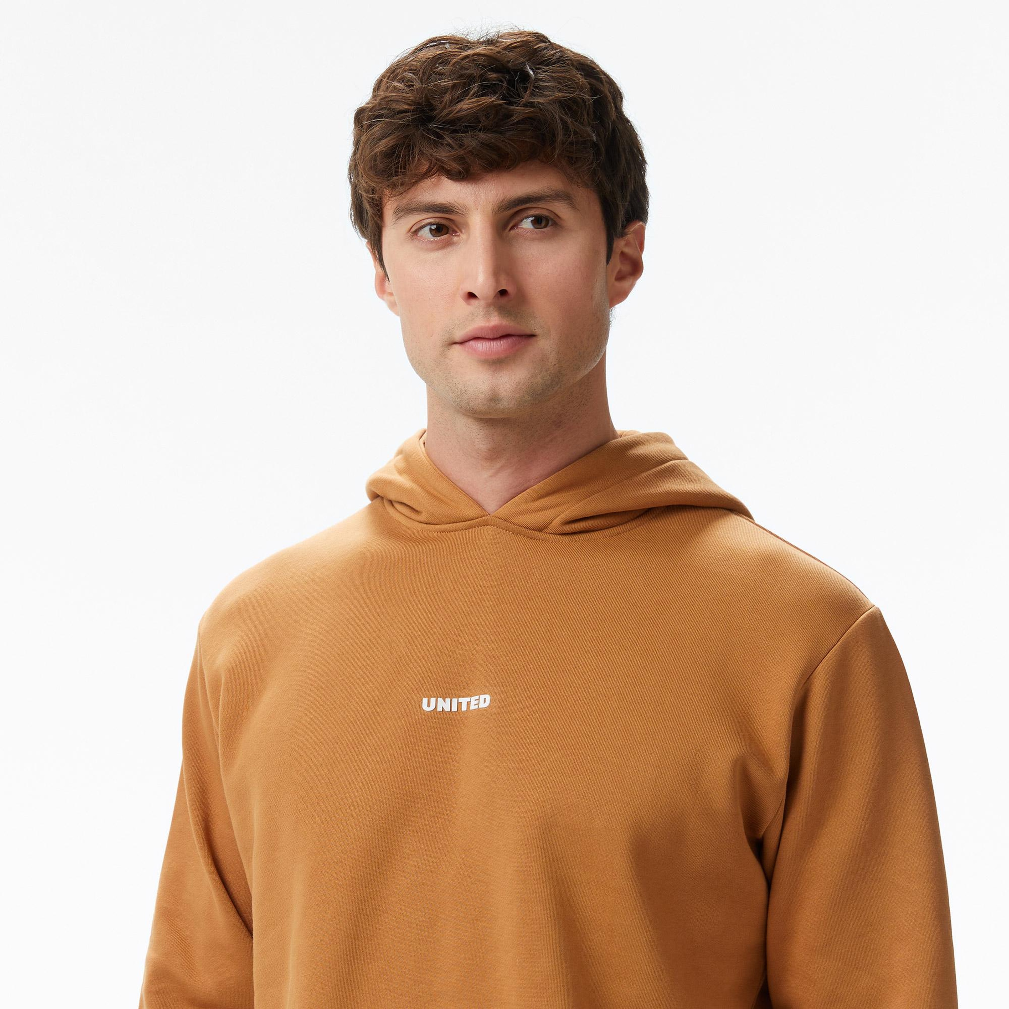 United4 Classic Erkek Kahverengi Hoodie