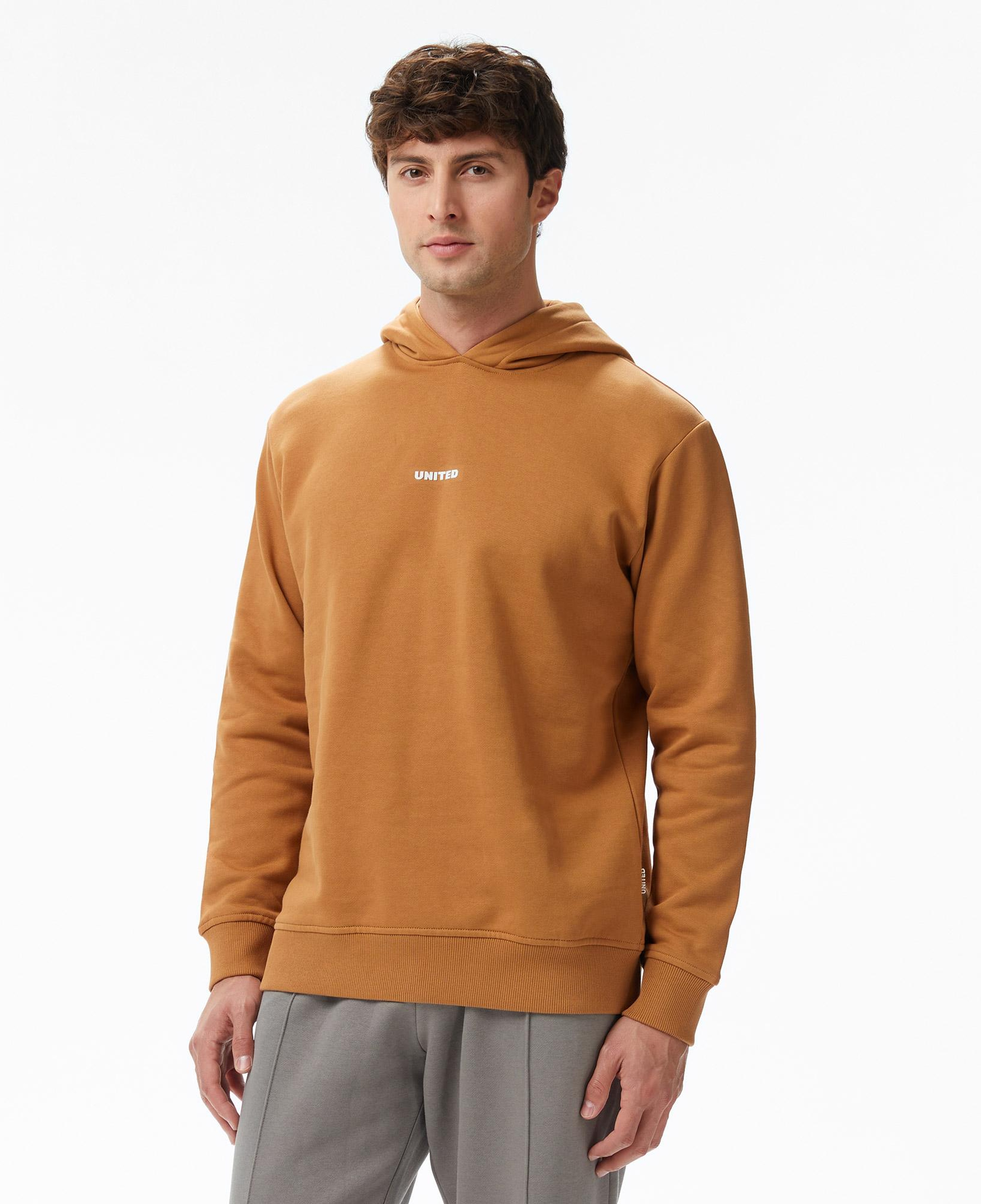 United4 Classic Erkek Kahverengi Hoodie