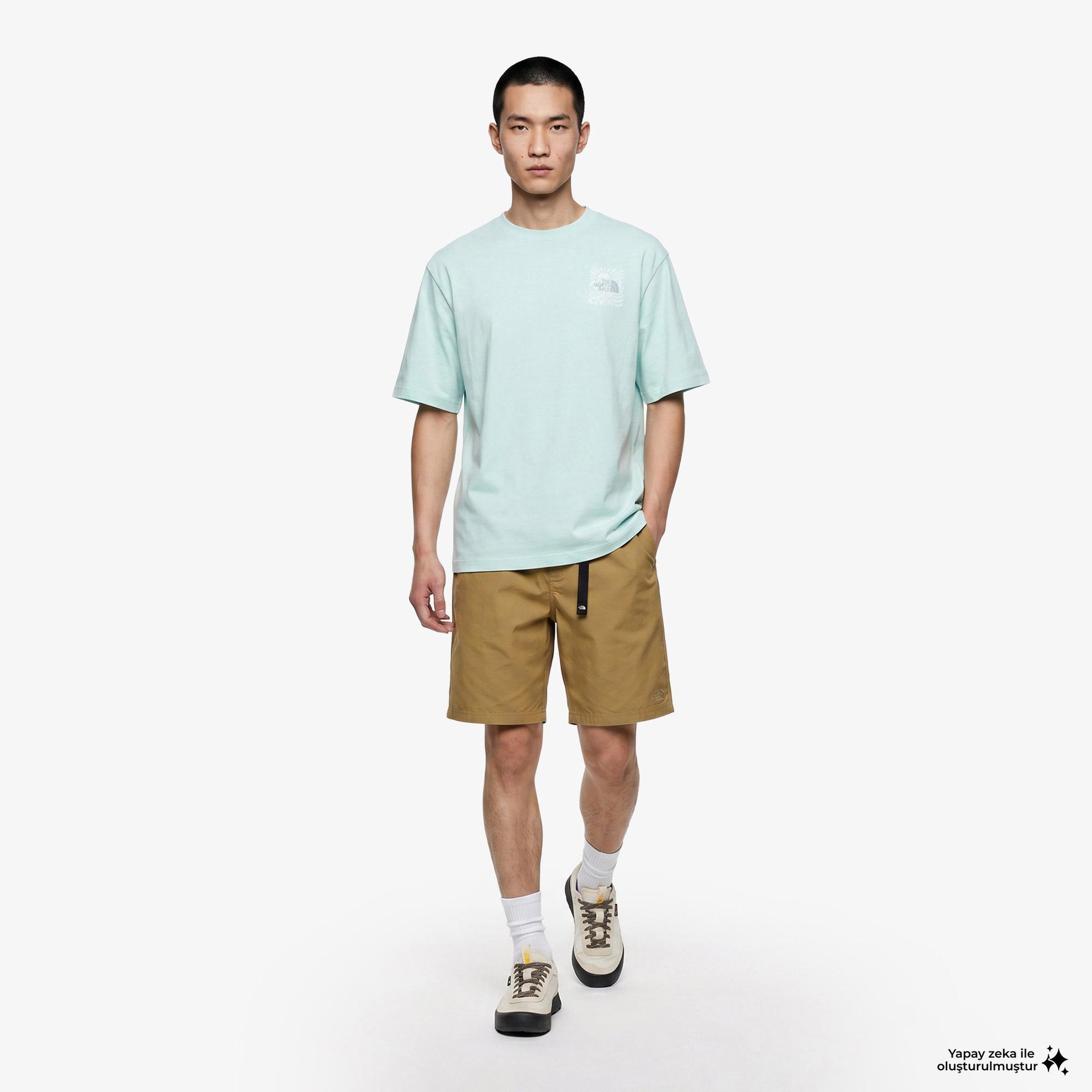 The North Face Sun Oversize Erkek Mavi T-Shirt