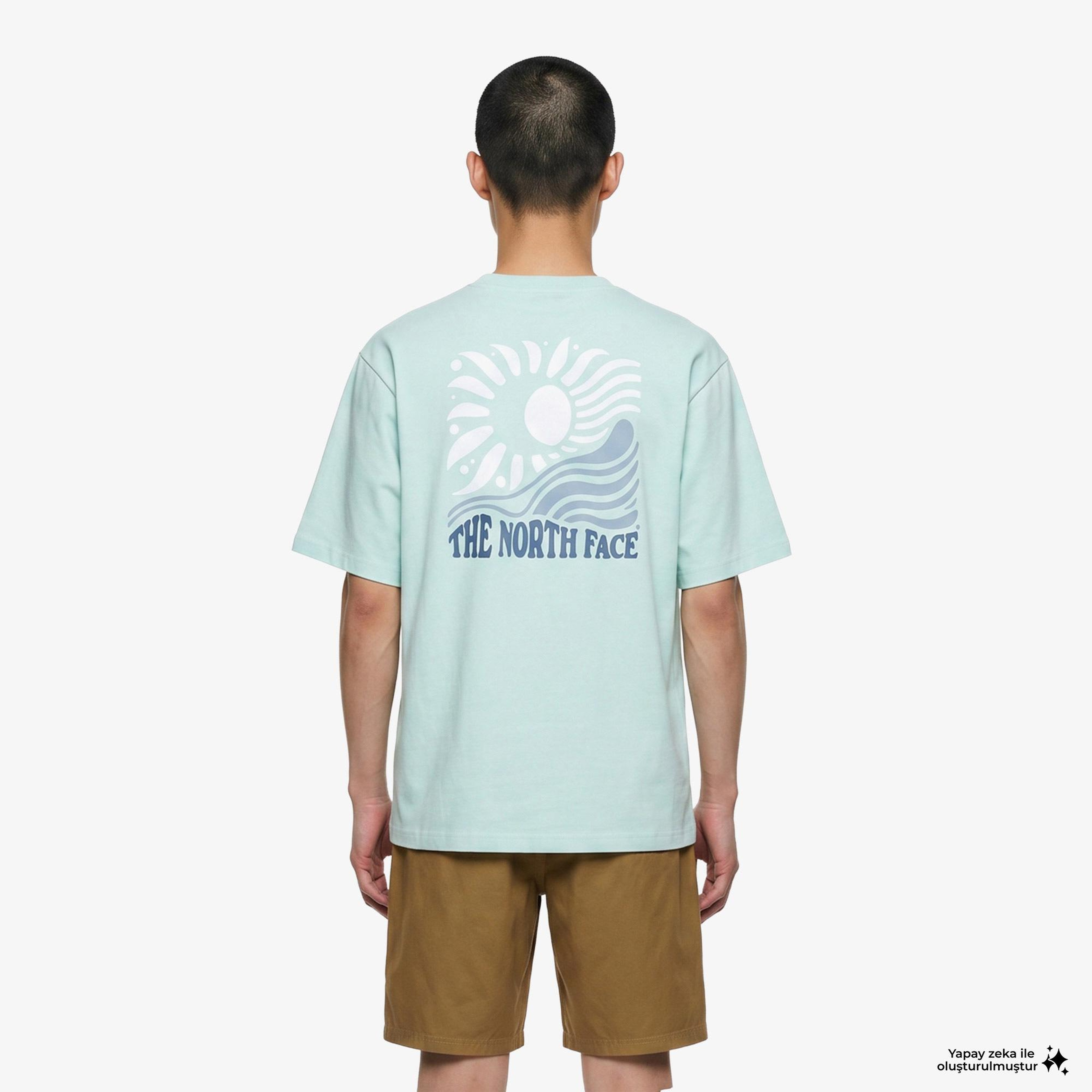 The North Face Sun Oversize Erkek Mavi T-Shirt