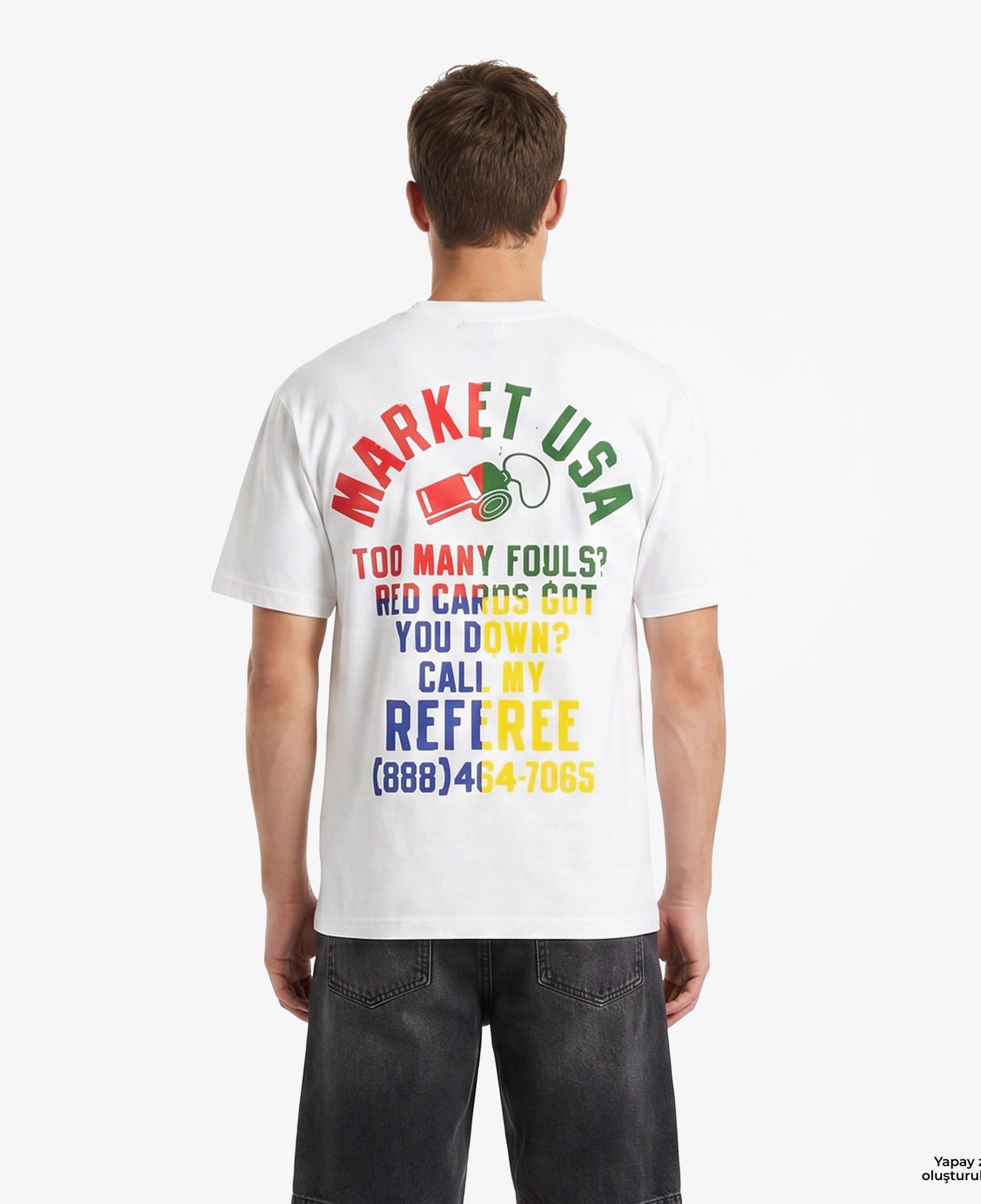 Market Smiley Foul Play Erkek Beyaz T-Shirt