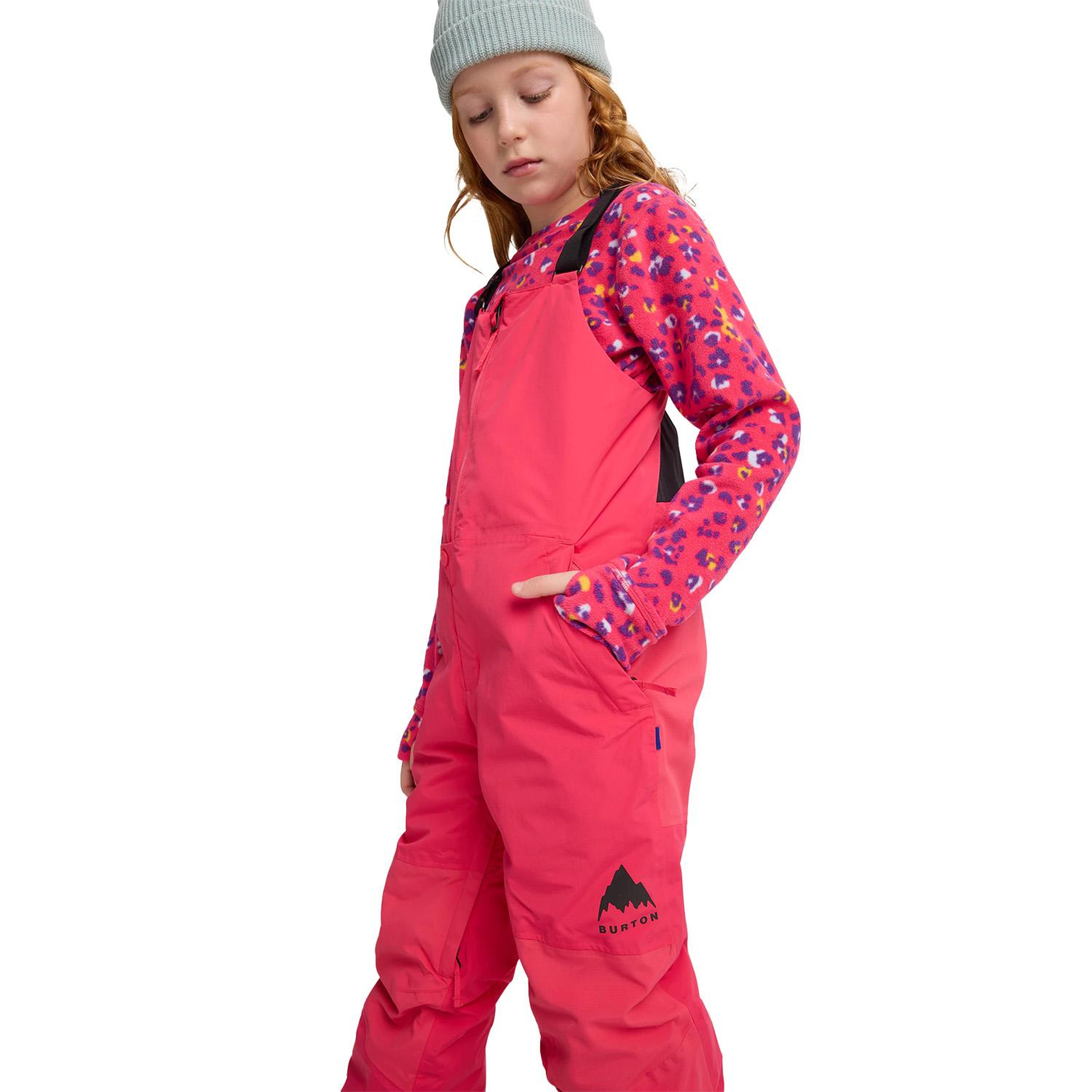 Burton Skylar 2L Bib Unisex Çocuk Pembe Snowboard Pantolonu