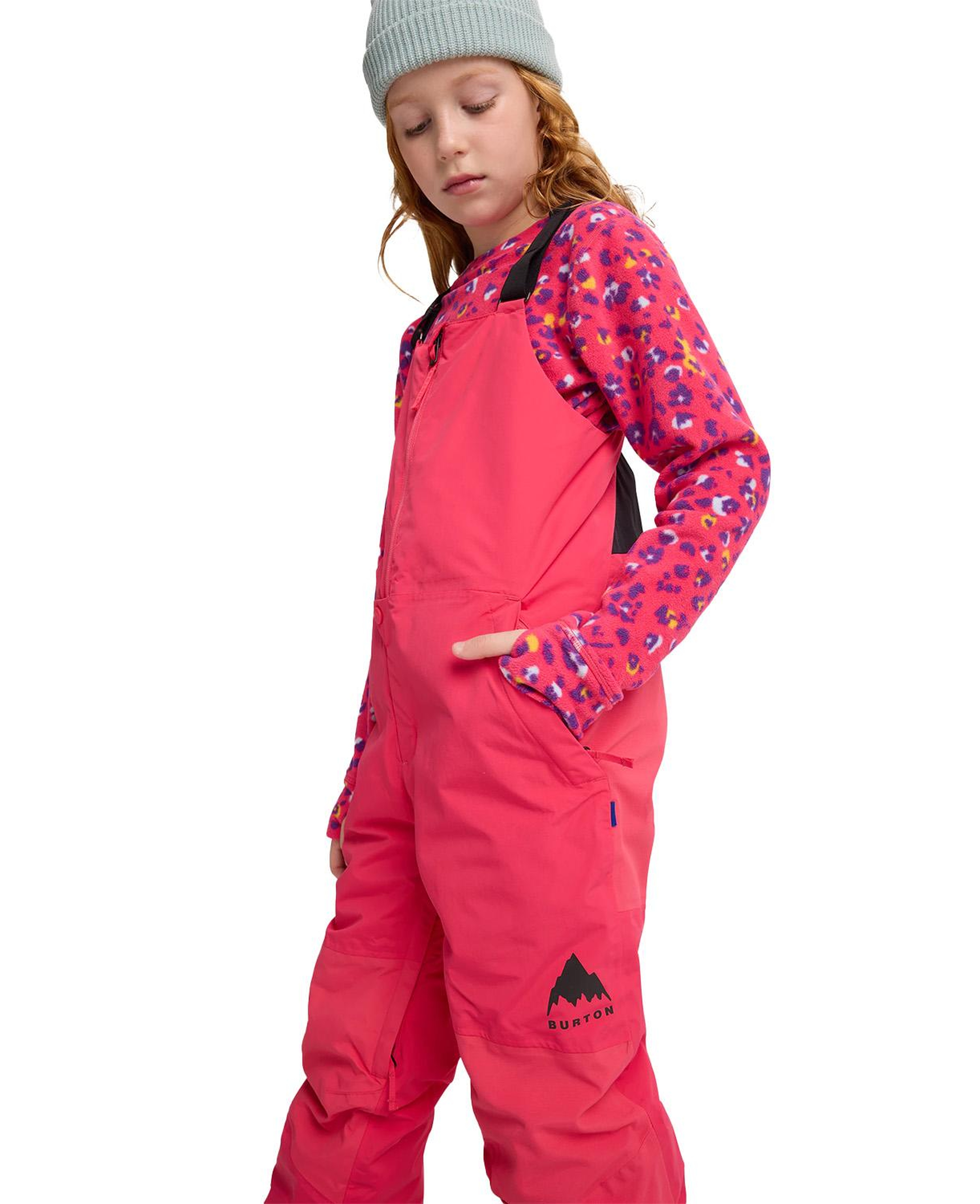 Burton Skylar 2L Bib Unisex Çocuk Pembe Snowboard Pantolonu