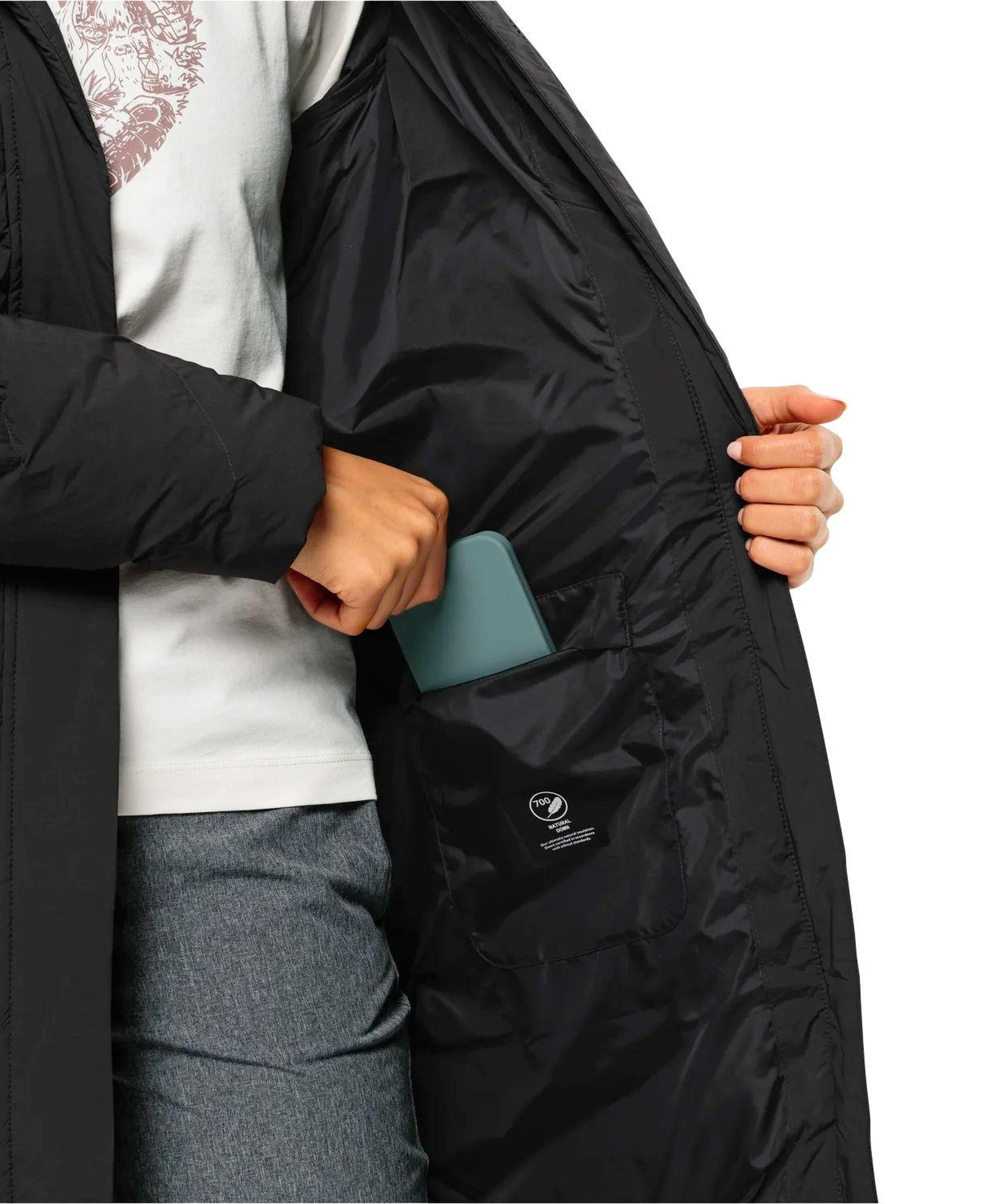 Jack Wolfskin Marienplatz Rds Kadın Siyah Outdoor Ceketi
