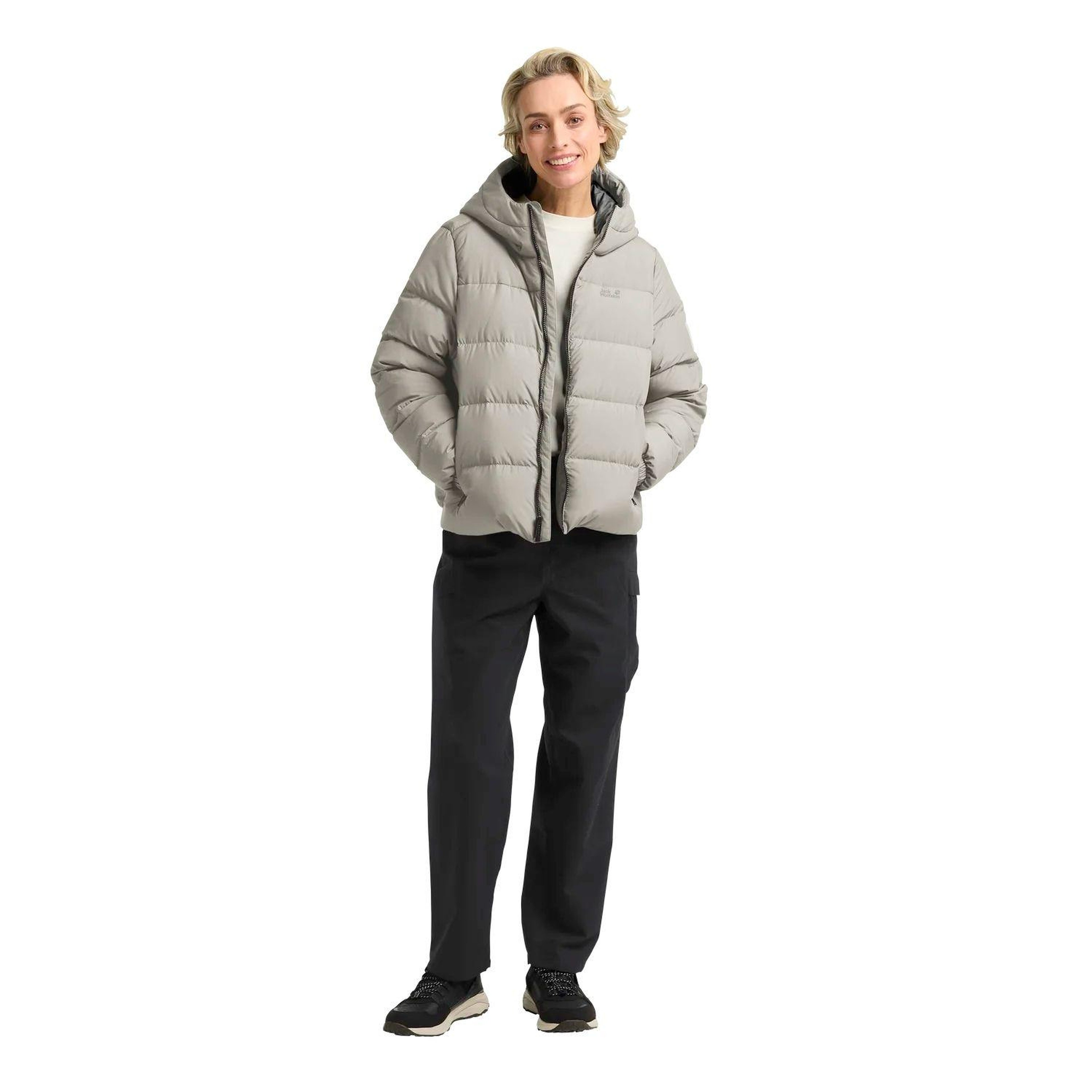 Jack Wolfskin Frozen Palace Rds Kadın Bej Outdoor Ceketi
