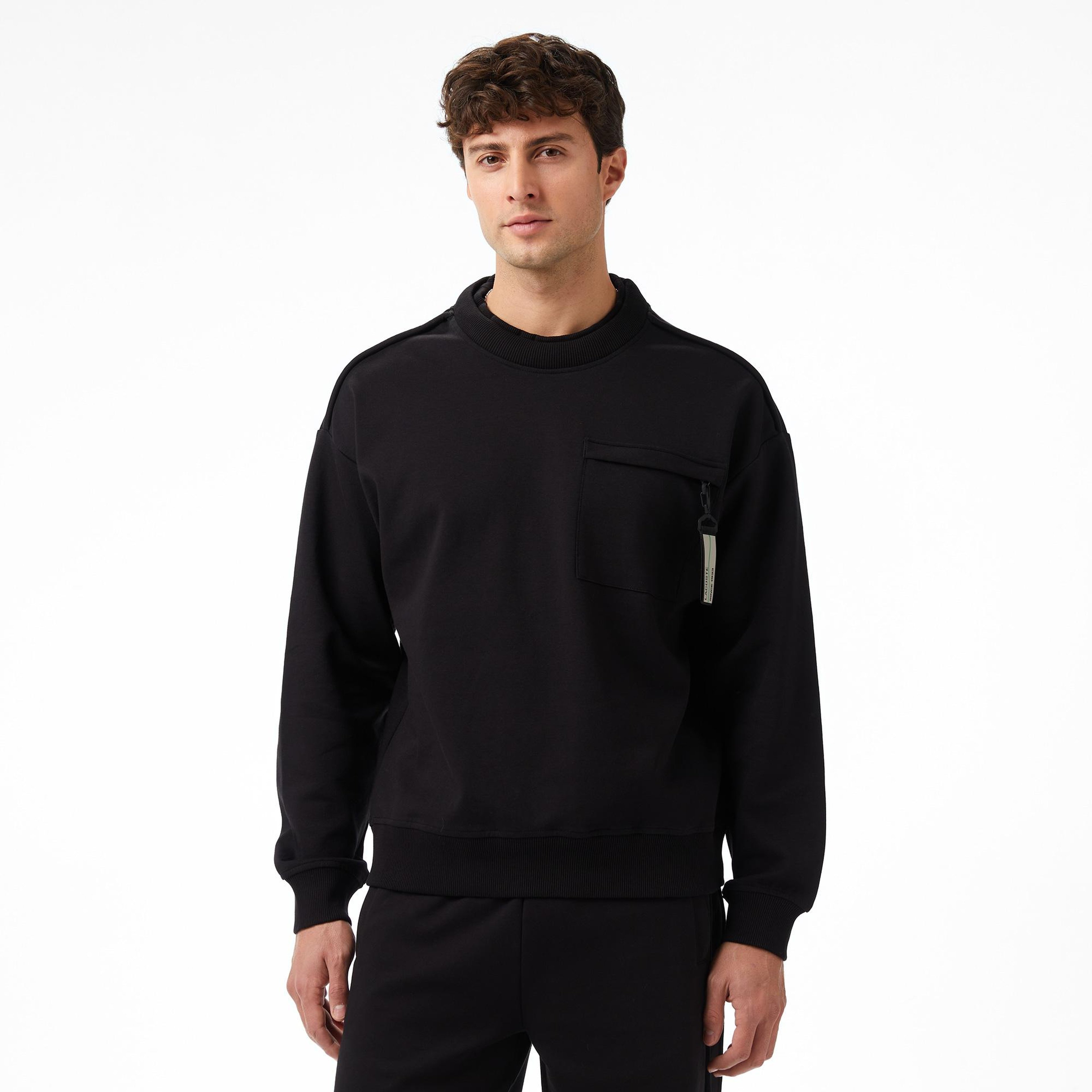 Lacoste x House of SuperStep Sport Erkek Siyah Sweatshirt