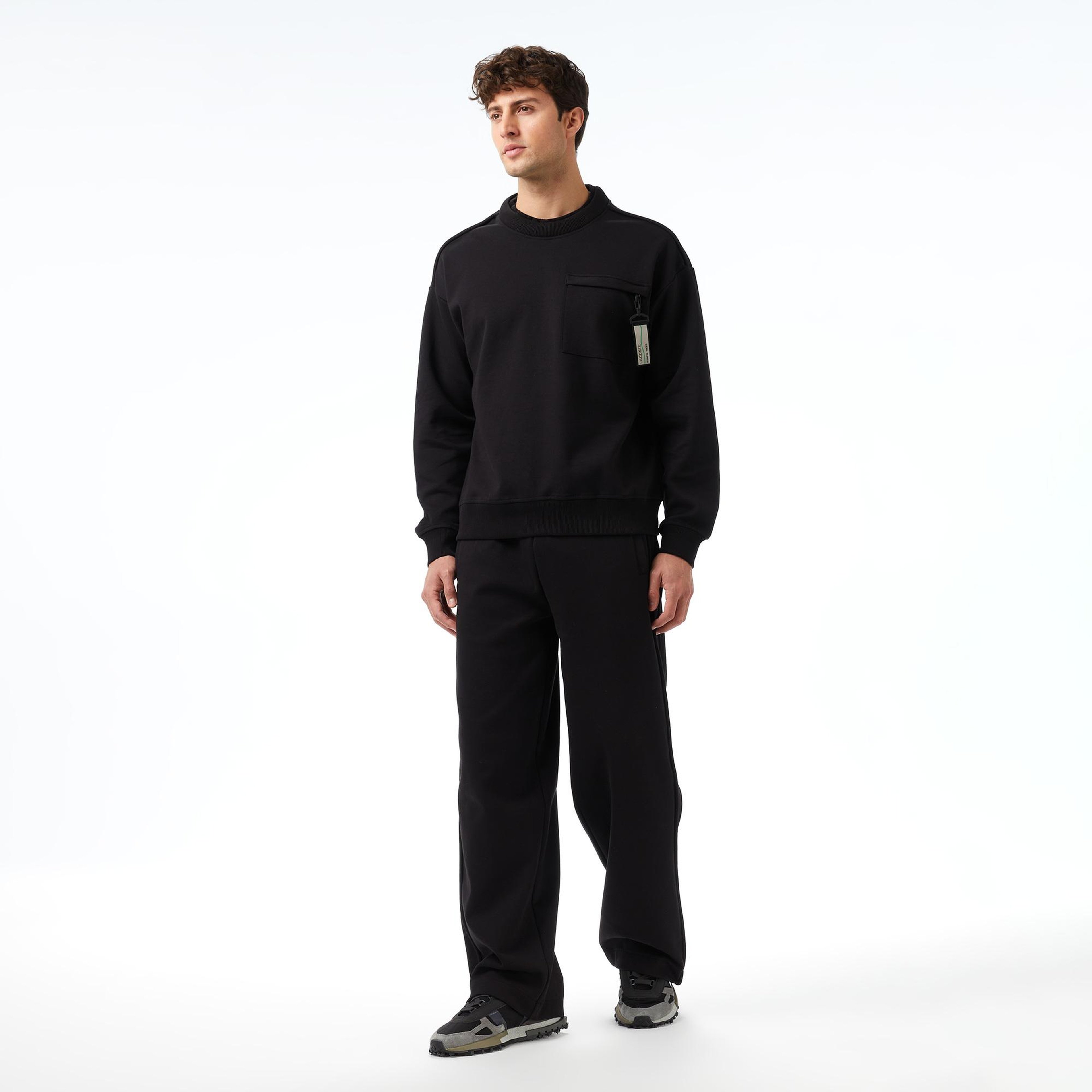 Lacoste x House of SuperStep Sport Erkek Siyah Sweatshirt