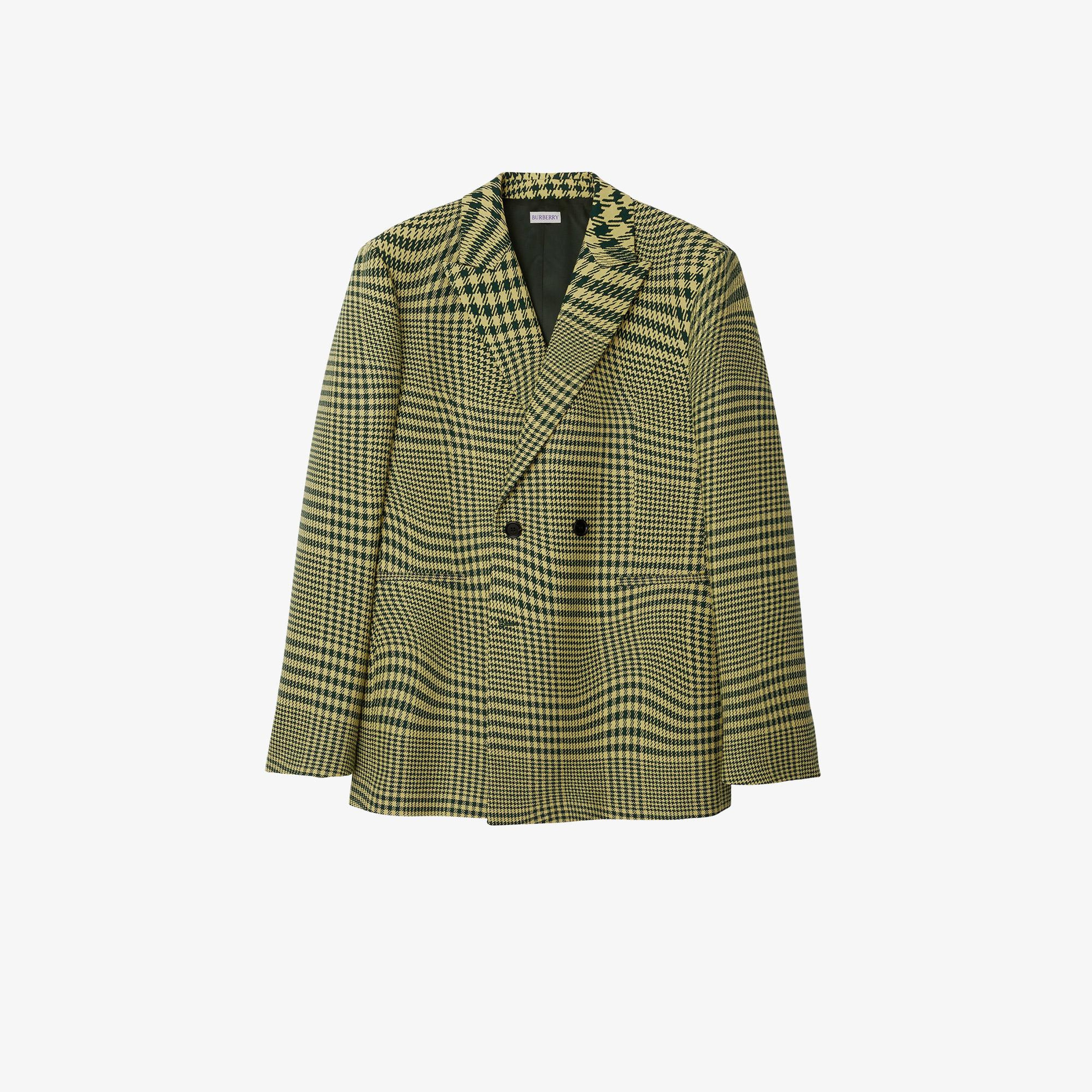 Burberry Erkek Yün Karışımlı Yeşil Ceket