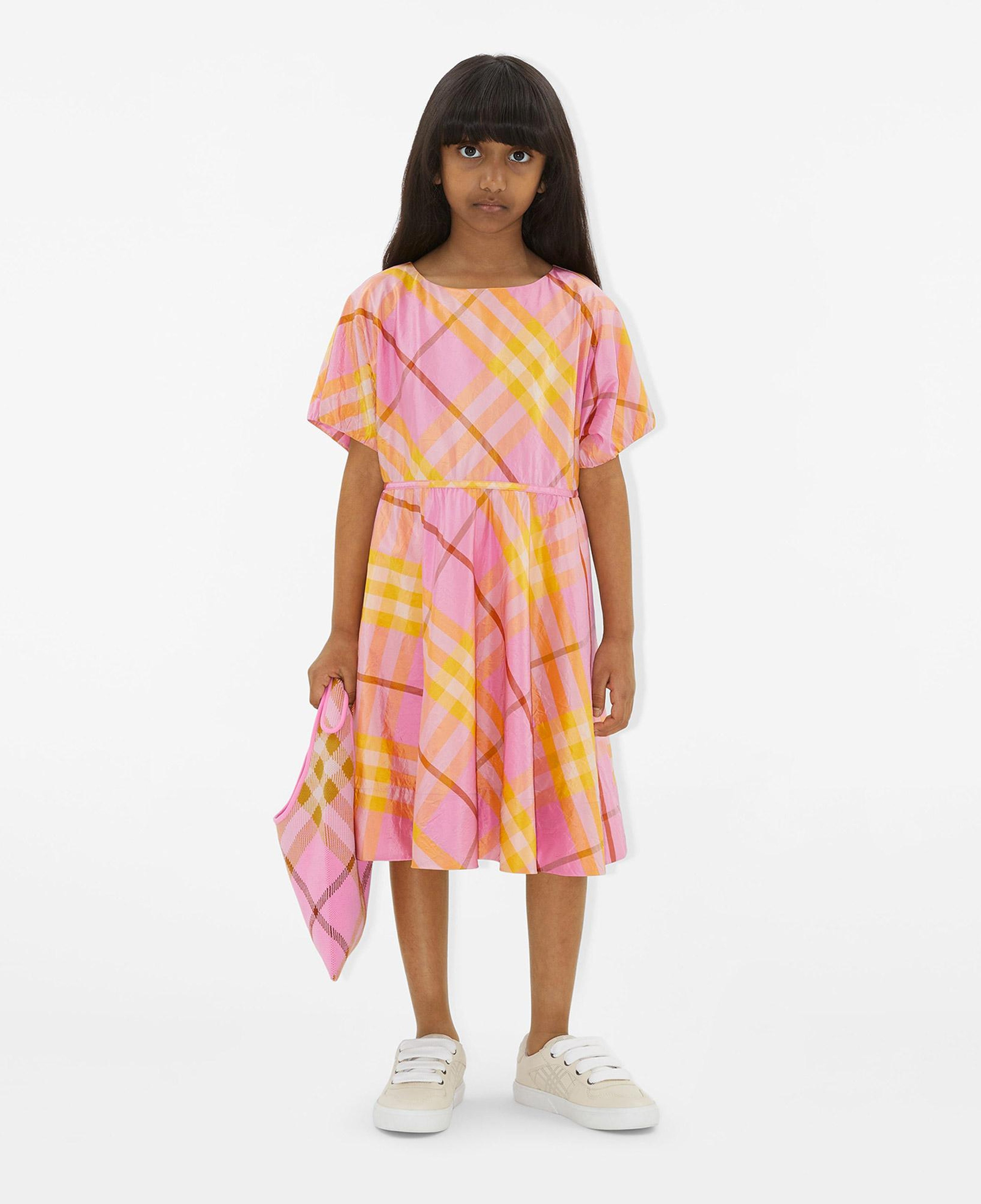 Burberry Çocuk Pembe İpek Elbise