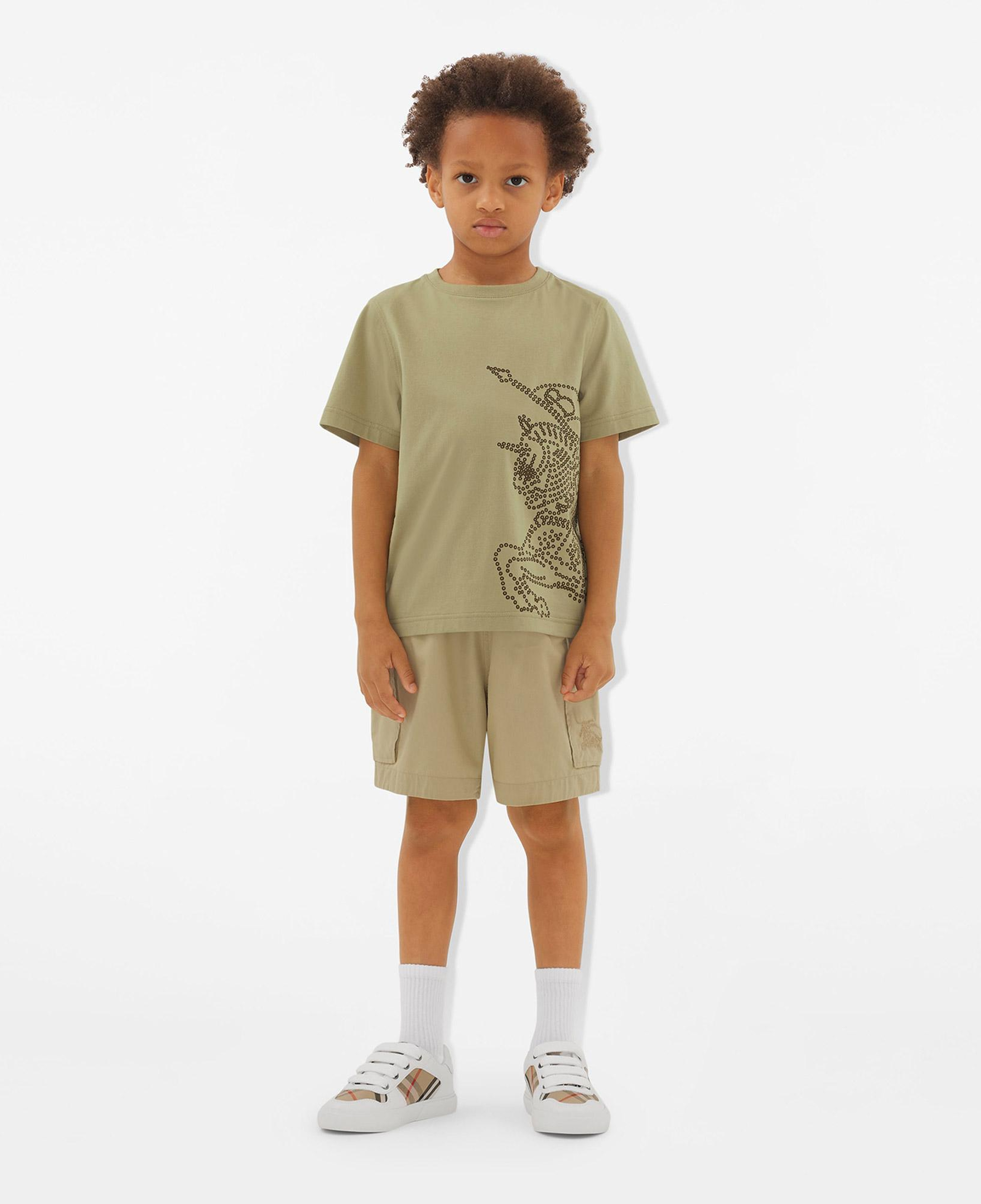 Burberry Çocuk Haki Pamuk T-Shirt